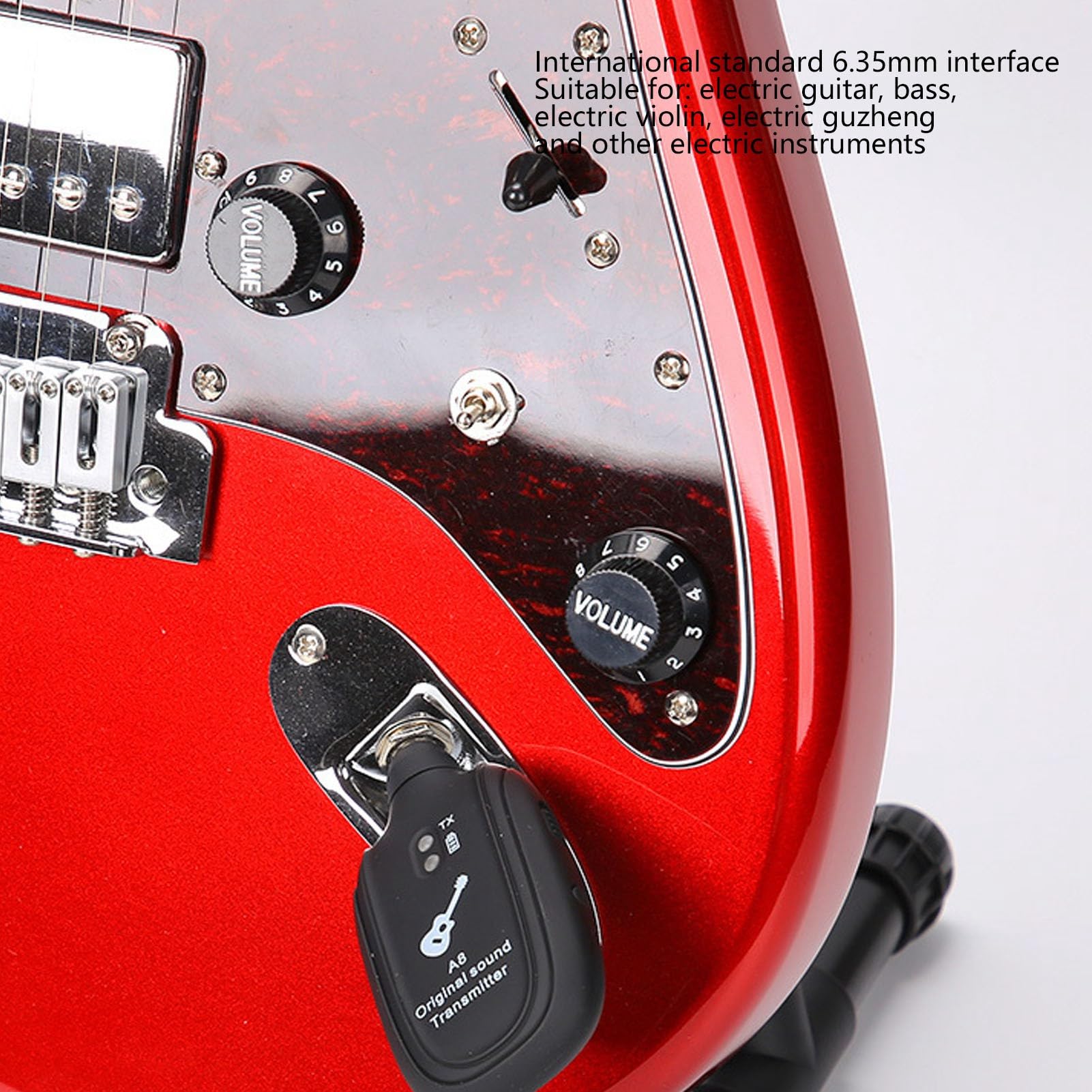 Sistema Wireless A8 Per Chitarra - Trasmettitore E Ricevitore 4 Canali - Senza Fili Per Chitarra Elettrica E Basso - Foto 10