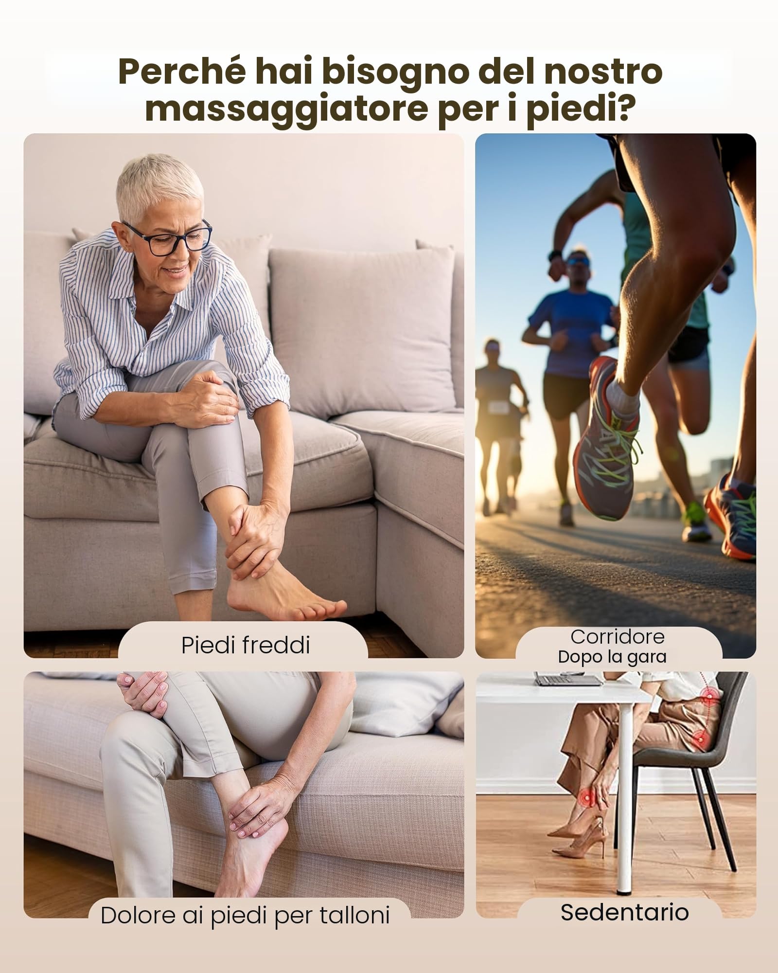 COMFIER Massaggiatore per Piedi, Massaggiatore per Piedi Shiatsu con Funzione, Impastamento, Rotolamento e Compressione,Regali Uomo