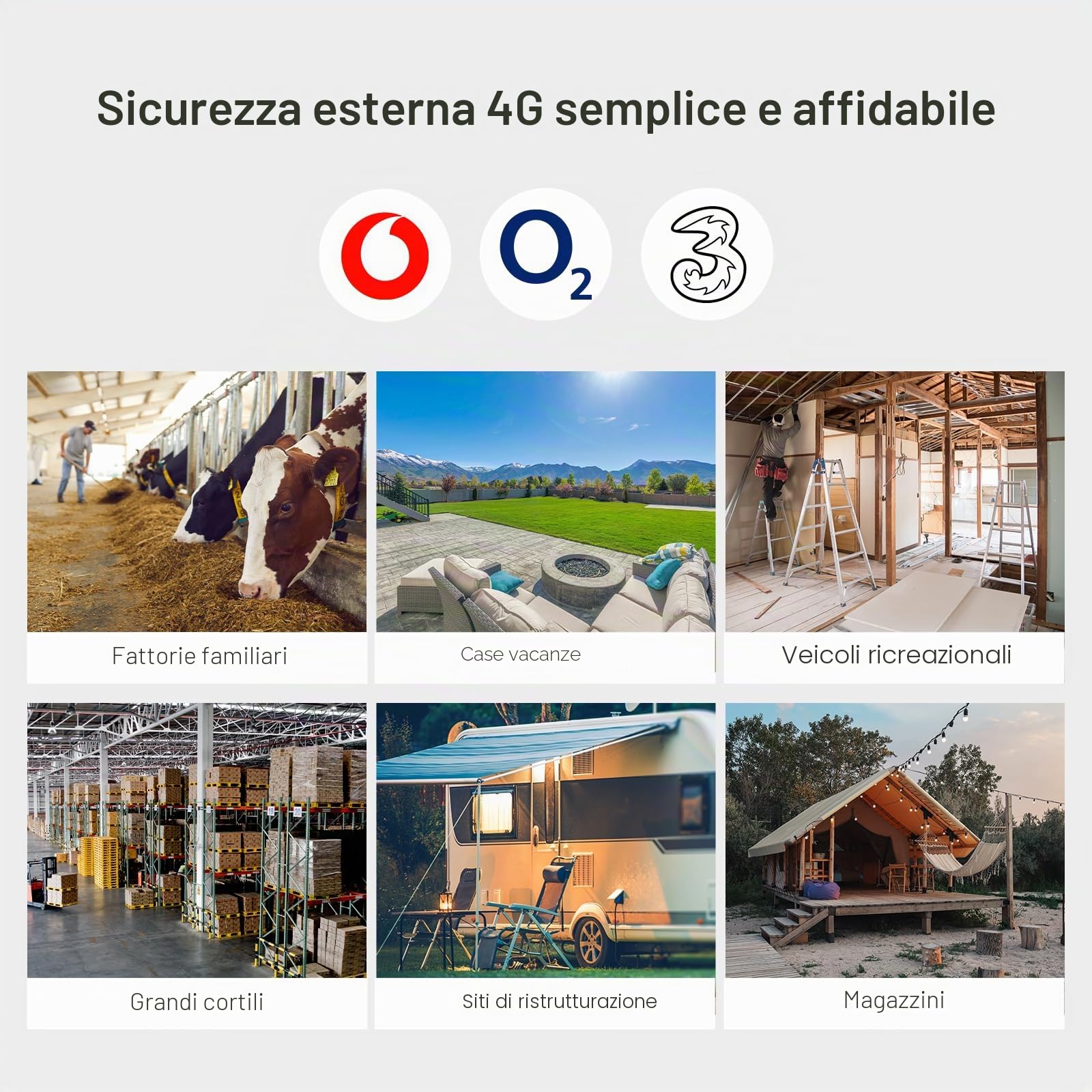 EZVIZ CB3 4G LTE Telecamera da Esterno Senza Fili 2K, Batteria 5200 mAh, Rilevamento Persone/Veicoli con AI, Audio Bidirezionale, Visione Notturna a Colori, IP65