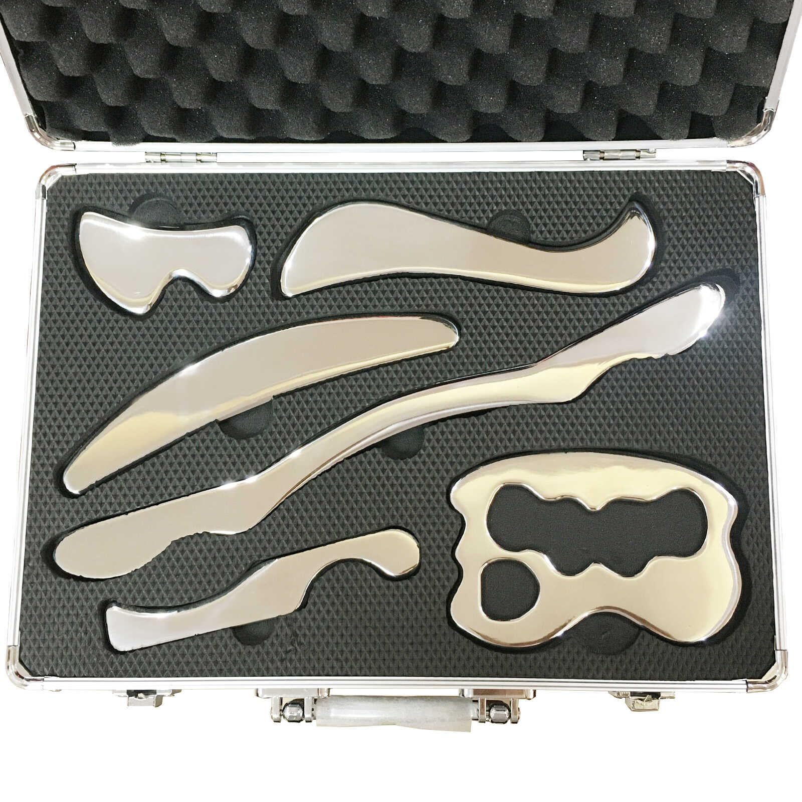 Gua sha Massage Tool IASTM Tool Set(6pcs) Stainless Steel Gua Sha Tool Set for Soft Tissue Therapy and Reduce Arms,Legs,Back, Shoulder Muscle Pain(6 Set)