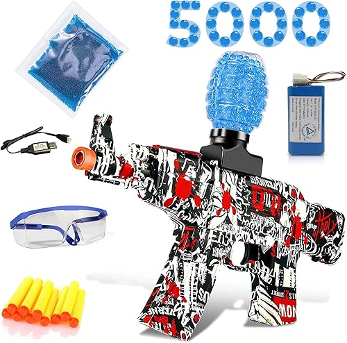 IRVY Juguete automático de gel con 5.000 cuentas de agua, batería, cable USB y gafas, juego de actividades de juguetes eléctricos para niños (rojo) disponible en Yaxa Colombia