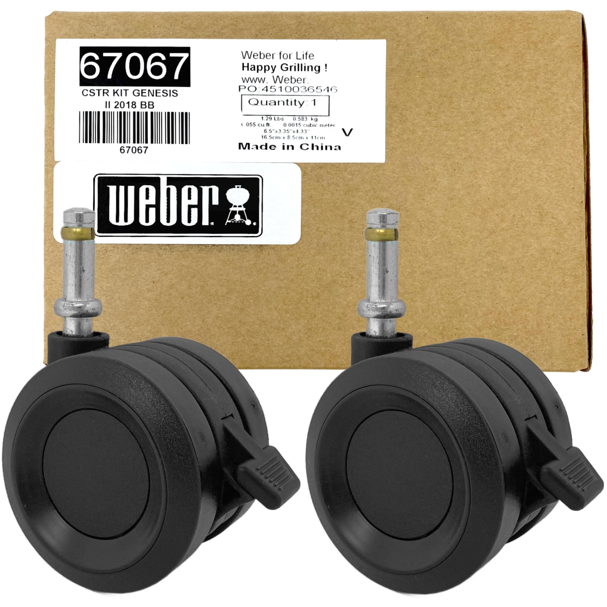 Weber 67067 Genesis II Locking Caster 2pk