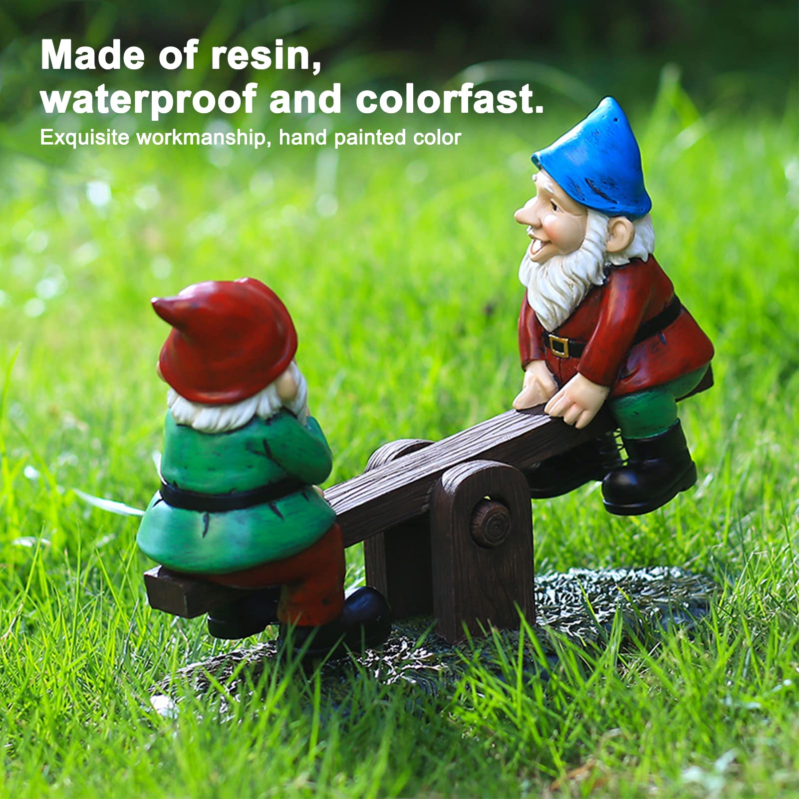 Juego De Estatuas De Gnomo De Jardín, Estatuas De Decoración De Jardín Al Aire Libre, Adornos De Césped De Gnomos Impermeables Resistentes A La Intemperie para Regalos De Decoración De Jardín