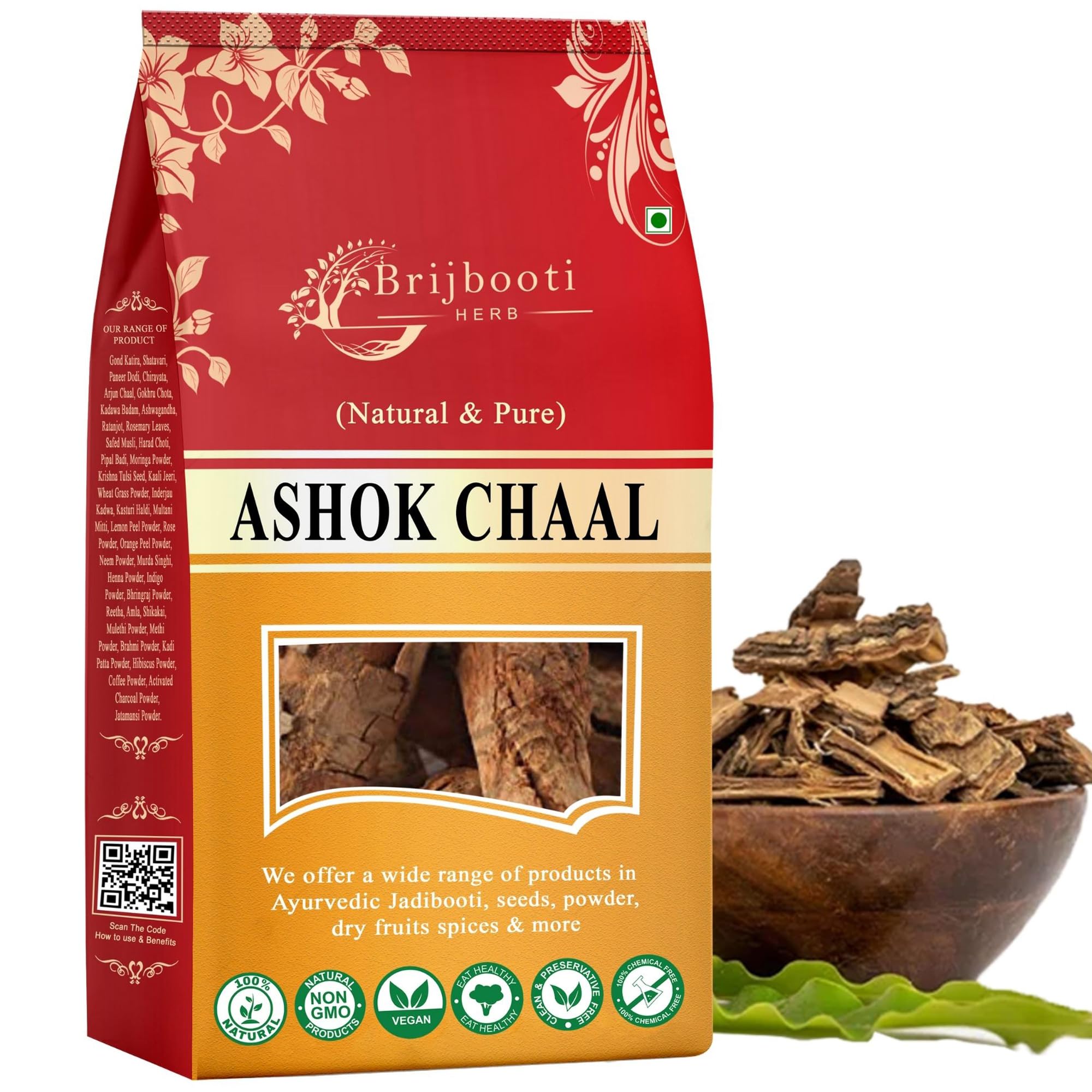 BrijBooti Ashok Chaal 200 Gr - Ashoka Bark - Saraca Ashoka Bark - Ashok Tree-image-16