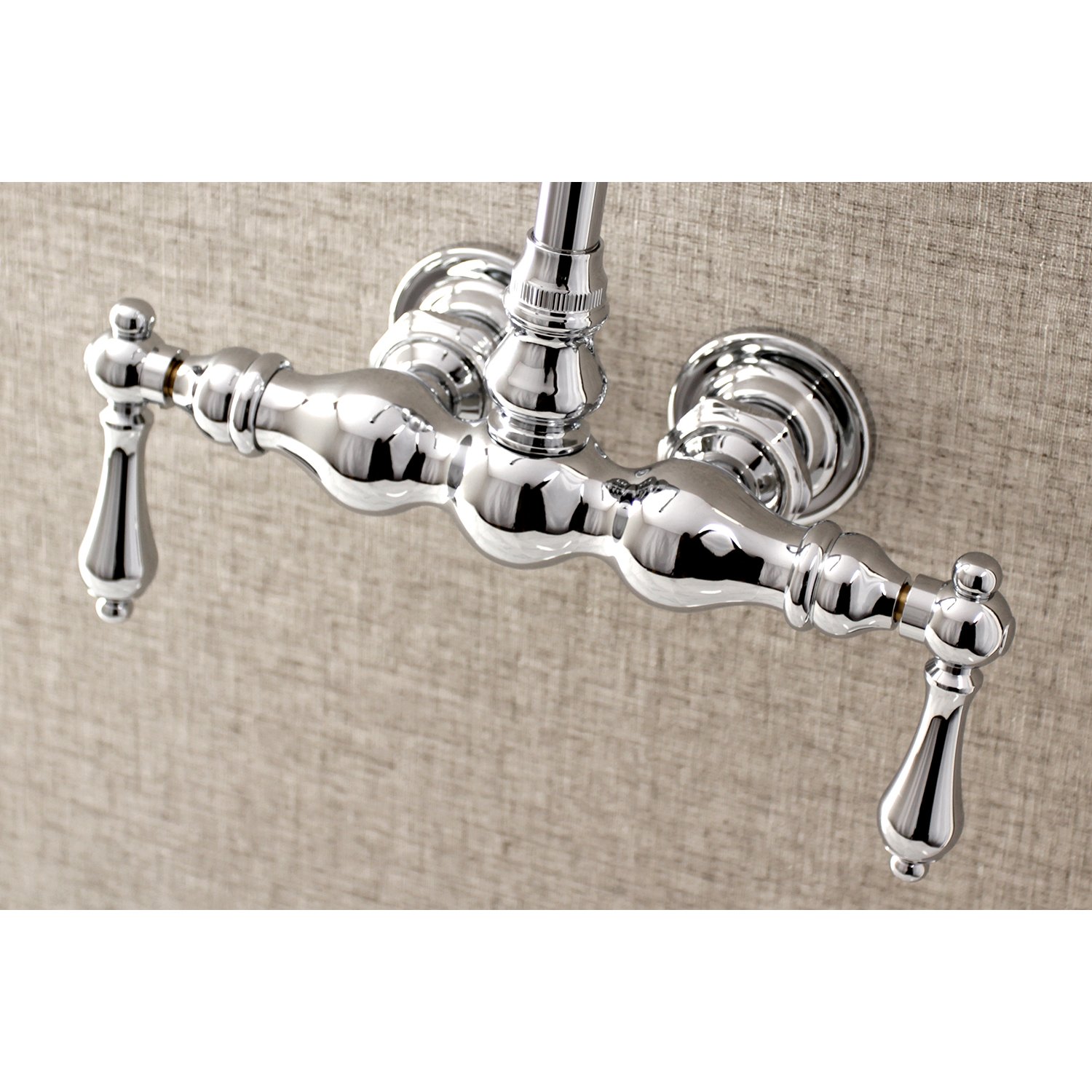 Kingston Brass Vintage Wand-Wasserhahn – Poliertes Chrom, Für Badewanne, Aus Messing
