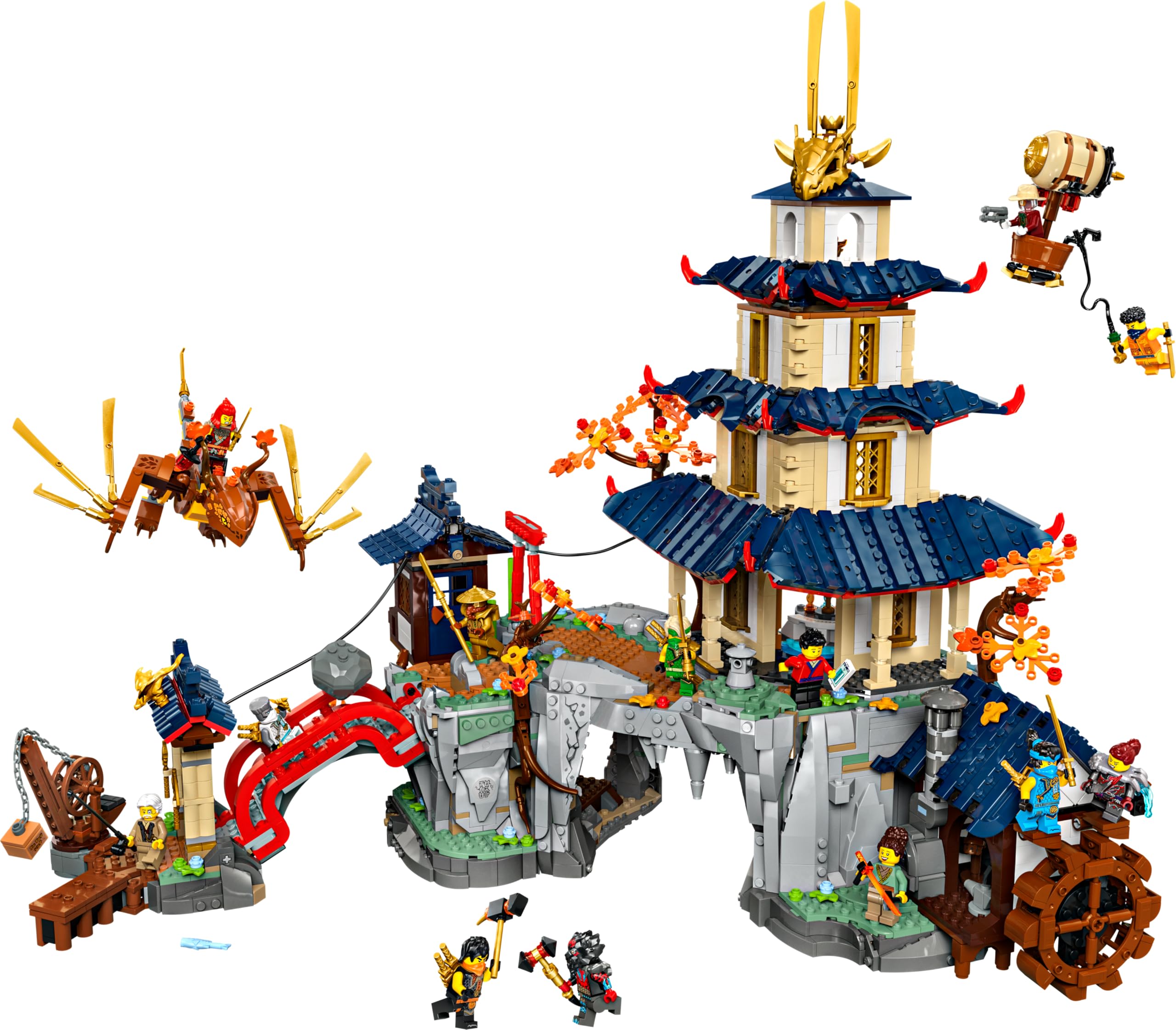 LEGO Ninjago Tournament Temple City Set 71814, 3489 Teile, 14 Minifiguren, Bauspielzeug, Neuerscheinung 2024