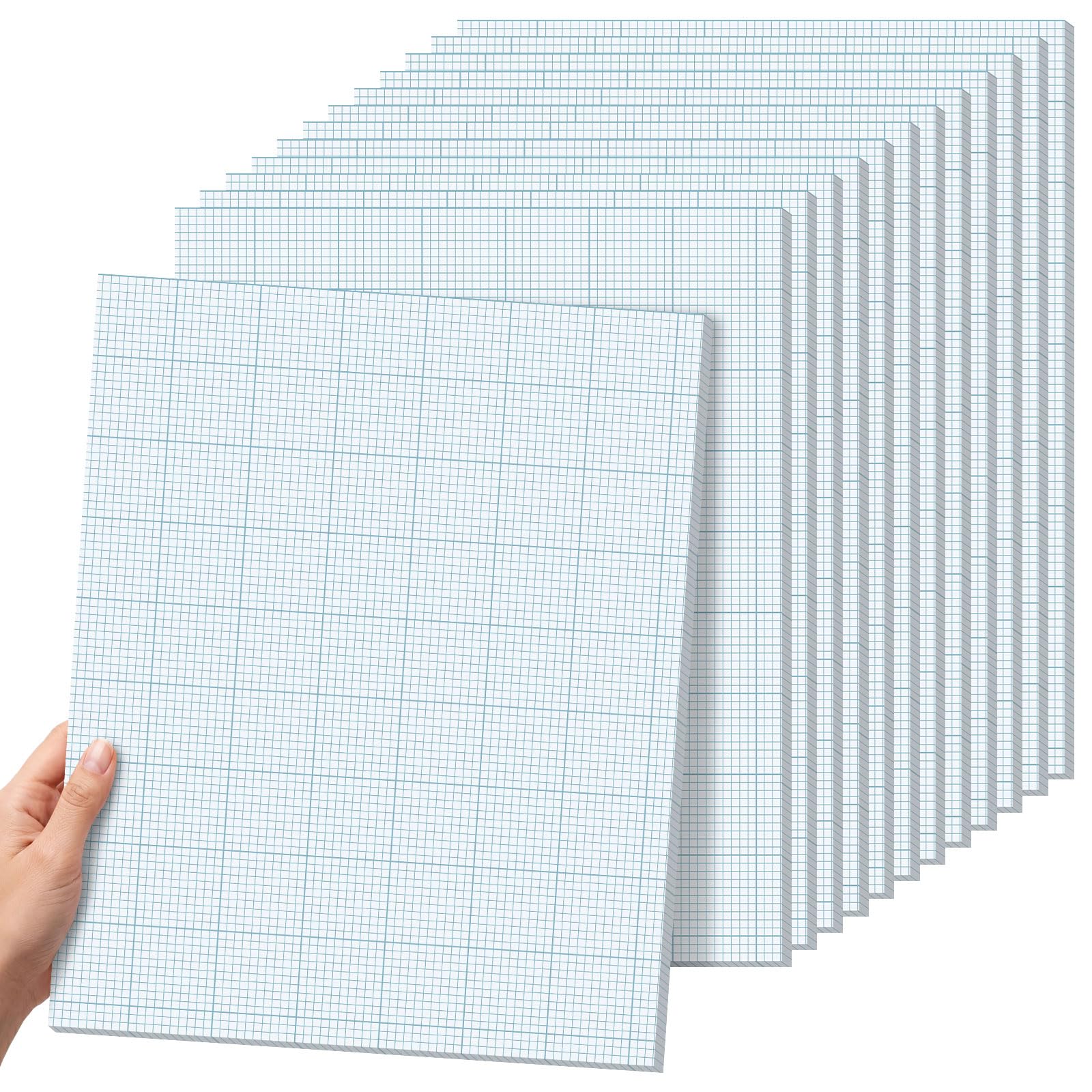 Ctosree Lot de 12 blocs de papier quadrillé 21,6 x 27,9 cm, quadrillage