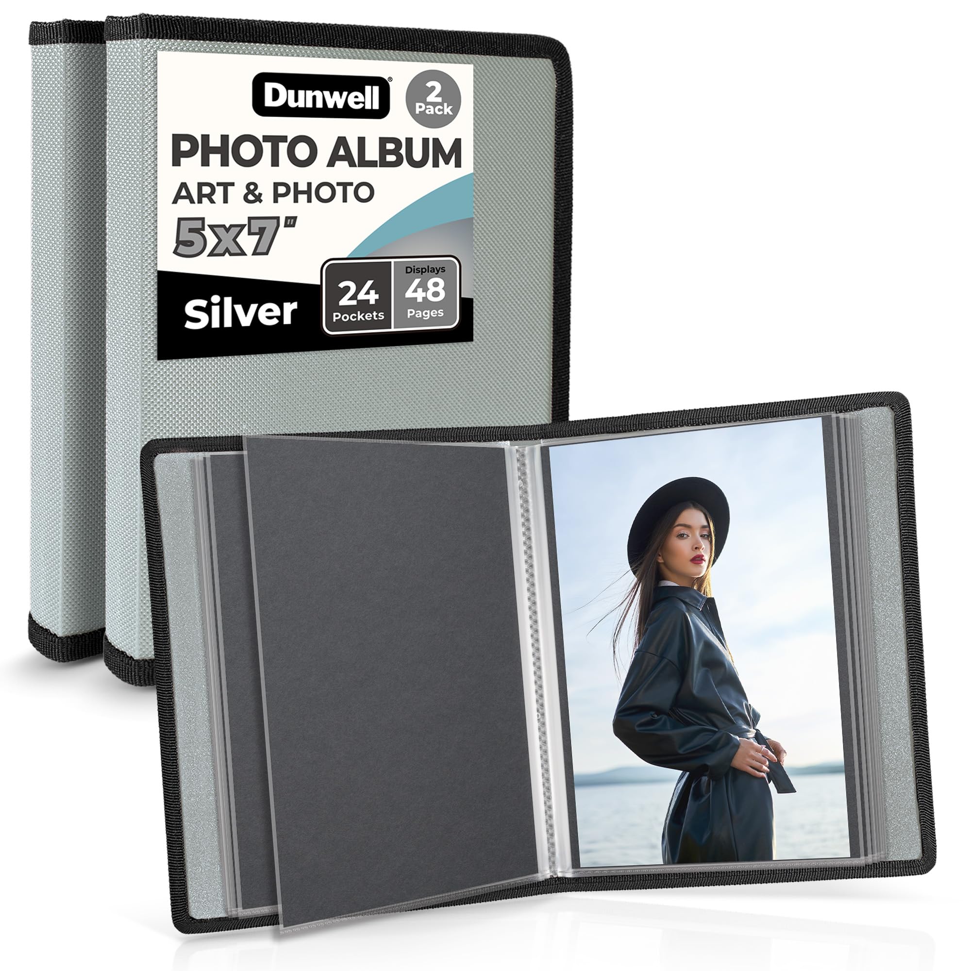 Amazon.com: Dunwell Small Photo Album 5x7 (2-Pack), Mounting Paper
