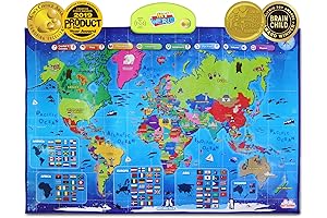 Best World Map for Kids Interactive i-Poster Talking Wall Learning