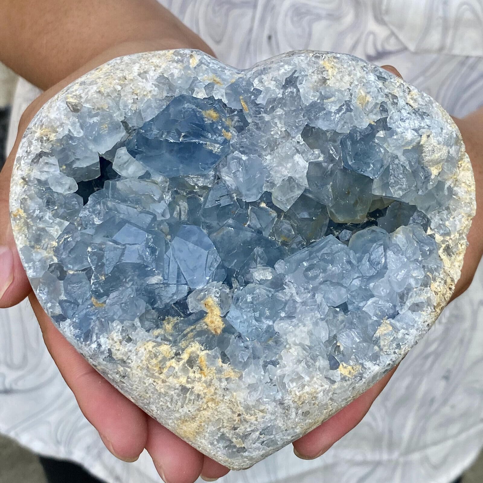 セレスタイト ハート型 クラスター 【公式通販】