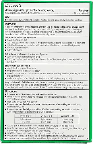Miniatura 2 de Rite Aid Goma de mascar de nicotina, sabor a menta fresca, 4 mg - 100 unidades  Ayuda para dejar de fumar  Goma de mascar de repuesto de nicotina