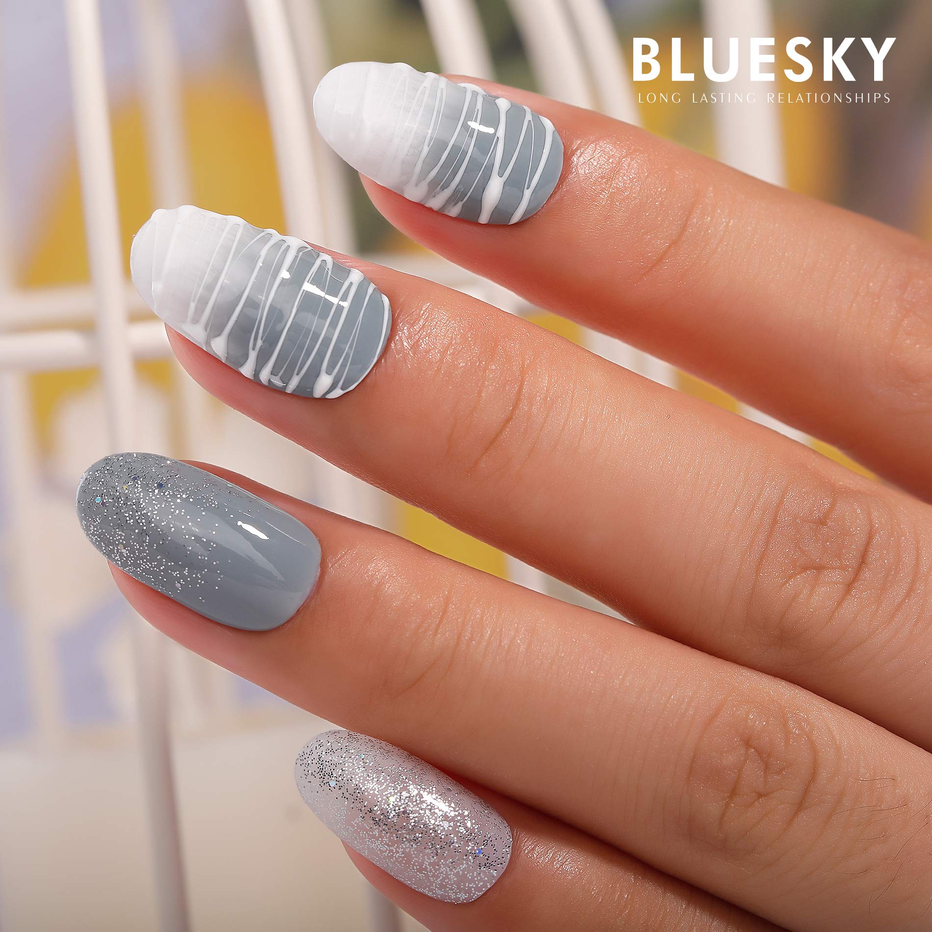 BLUESKY Gel Nail Polish, Matrix Gel, Pearl of Lao Tzu, biały, 8 ml, żel Spider Gel, Lakier do paznokci, żel pająkowy do paznokci, biały kolorowy żel do stylizacji paznokci 8 ml