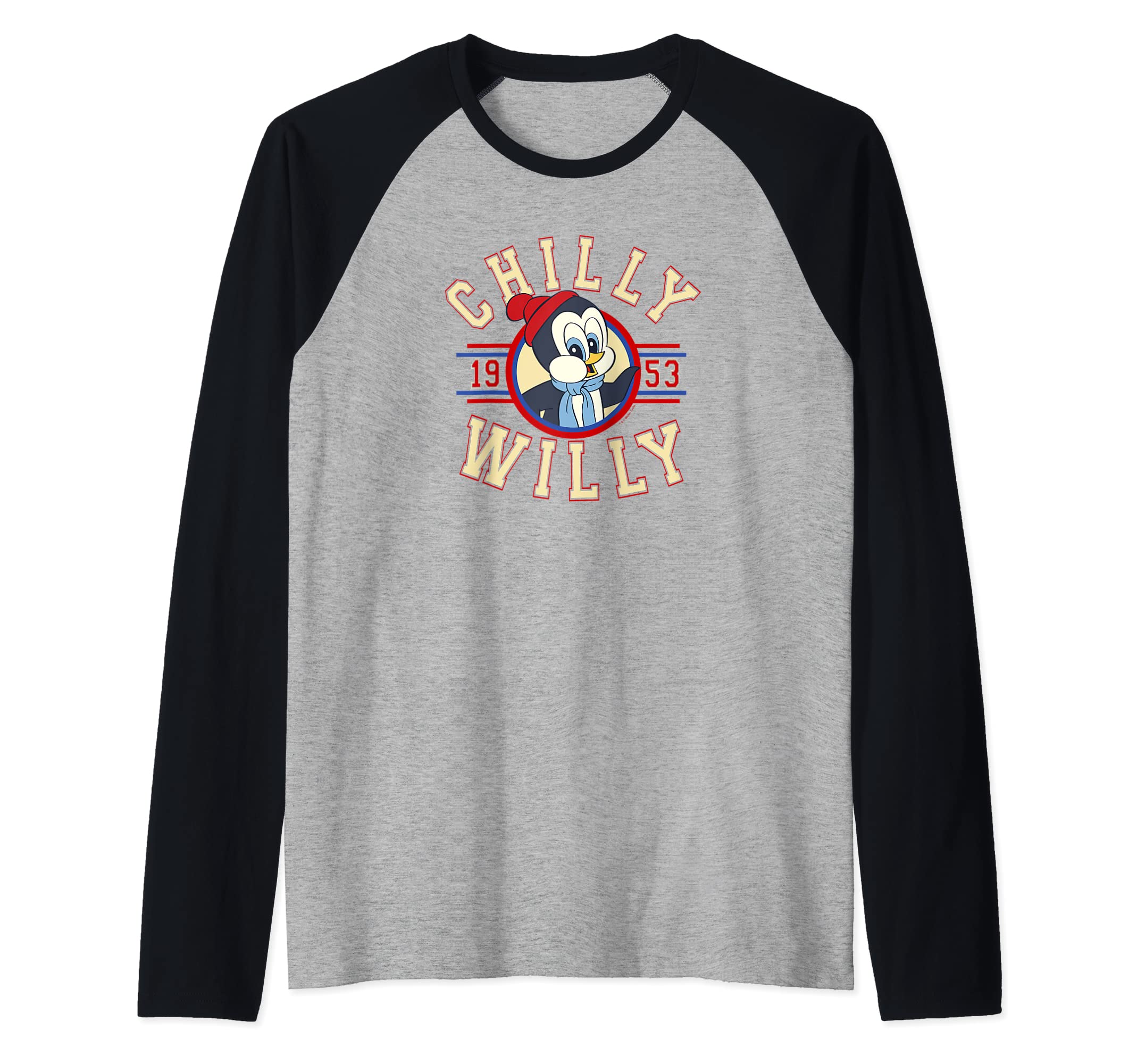Chilly Willy1953 Throwback Collegiate Raglan Baseball Tee