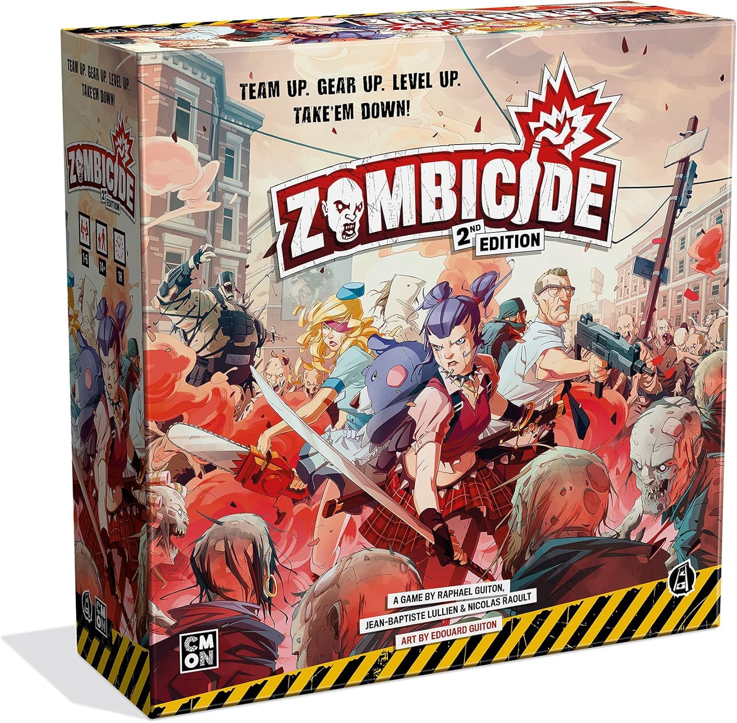 Zombicide 2nd Ed., One Size: Cooperative Zombie Board Game, 1 to 12 Players, Adult