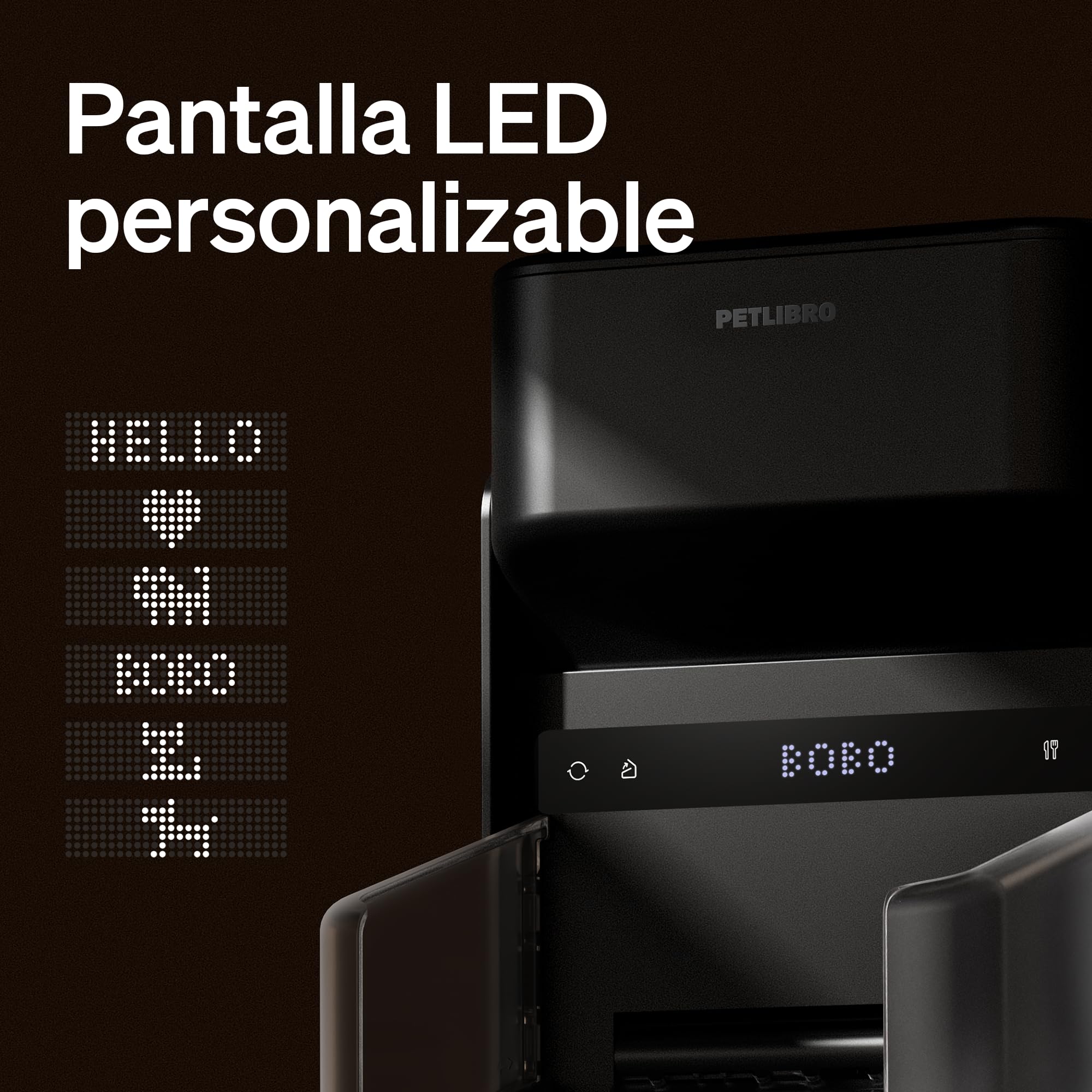 PETLIBRO RFID Comedero Gato Automático Negro con App WiFi 5G y 2.4G, Alimentador Inteligente Antirrobo para Varios Gatos, Control de Dieta y Reconocimiento Individual, PETLIBRO Automatic Cat Feeder