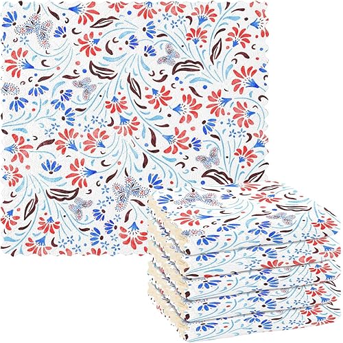 Paisley Moths Floral Modern Quality Decorative Microfiber Dish Towels Fast Drying 6 Pack Microfiber Absorbant Towel for Countertop Coffee