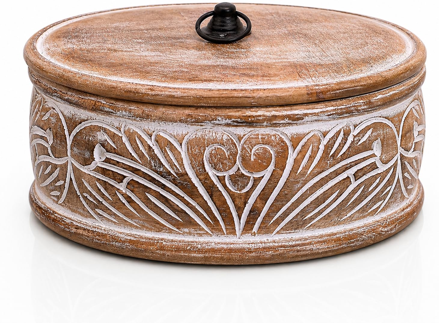 Porte-roti en bois fait main boîte de rangement cuisine pain fait maison indien