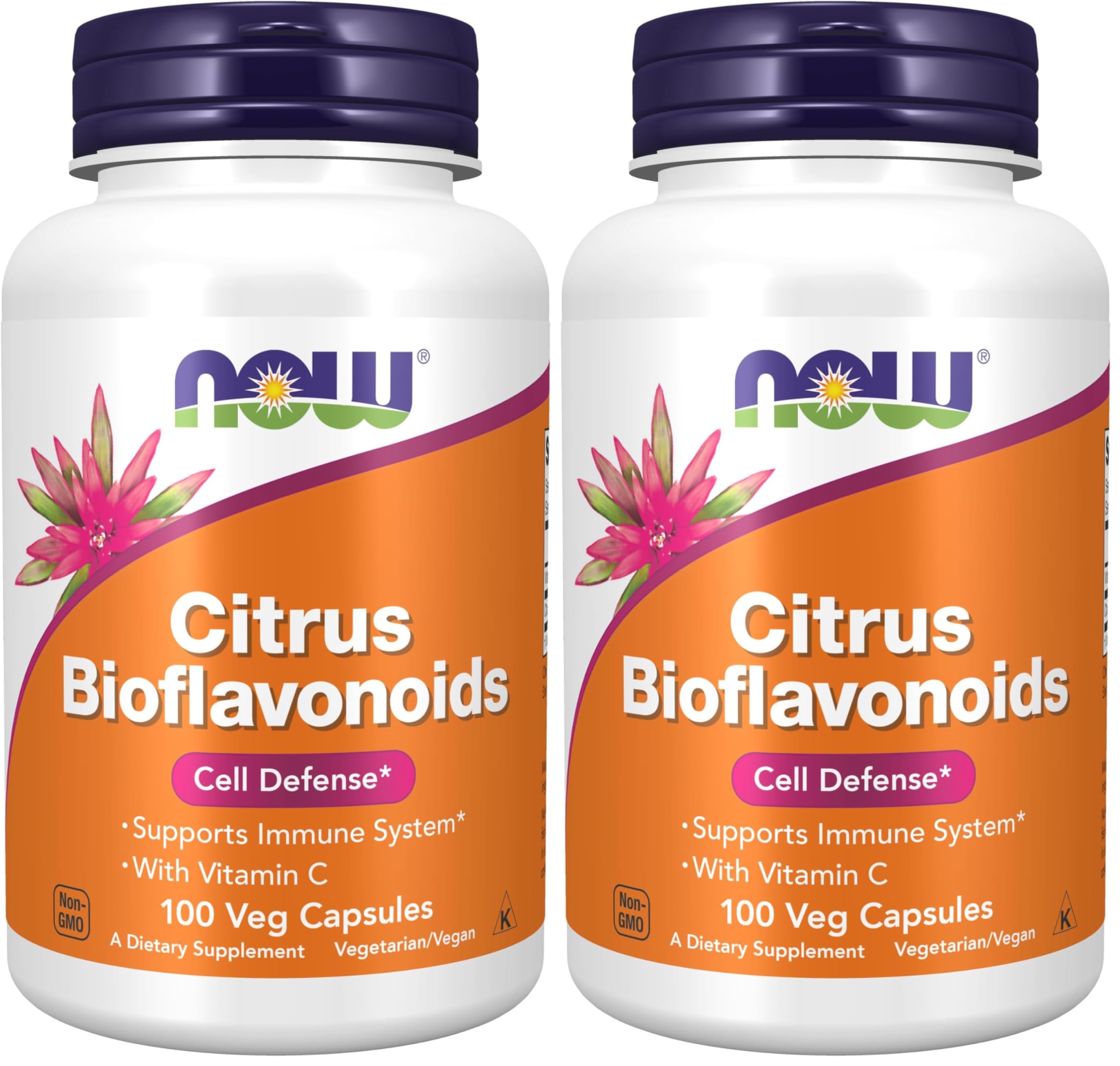 Now Supplements, Citrus Bioflavonoids 700mg, Supports Immune System*, Cell Defense*, 100 Capsules (Pack of 2) 100 Count (Pack of 2)