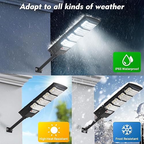 Miniatura 5 de Luz solar de calle impermeable para exteriores, sensor de movimiento, luz solar alimentada por energía solar, luz LED de anochecer a amanecer, luz