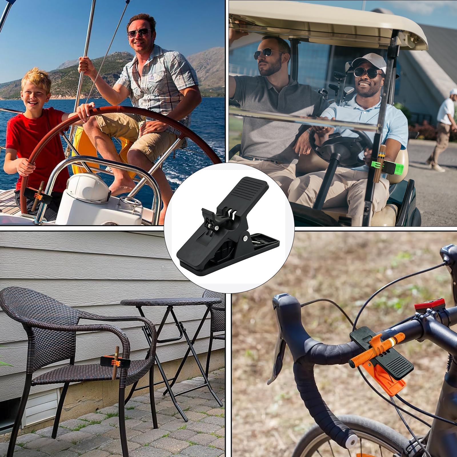 Porta sigari per carrello da golf, clip per sigari da golf, accessorio da golf per gli amanti dei sigari, accessori multiuso per sigari, adatto per carrelli da golf, sedie da spiaggia, navi e