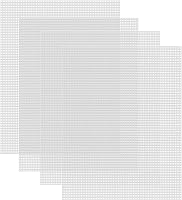 Vista 1 de Caydo 4 piezas de 7 hojas de lona de plástico de 10.5 x 13.5 pulgadas, malla de plástico para bordado, hilo acrílico, proyectos de ganchillo