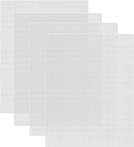 Caydo 4 piezas de 7 hojas de lona de plástico de 10.5 x 13.5 pulgadas, malla de plástico para bordado, hilo acrílico, proyectos de ganchillo de