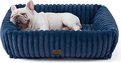 Miniatura 18 de Bedsure Bonita cama para perros pequeños y medianos, camas lavables para cachorros, camas ortopédicas rectangulares de forro polar de pana para