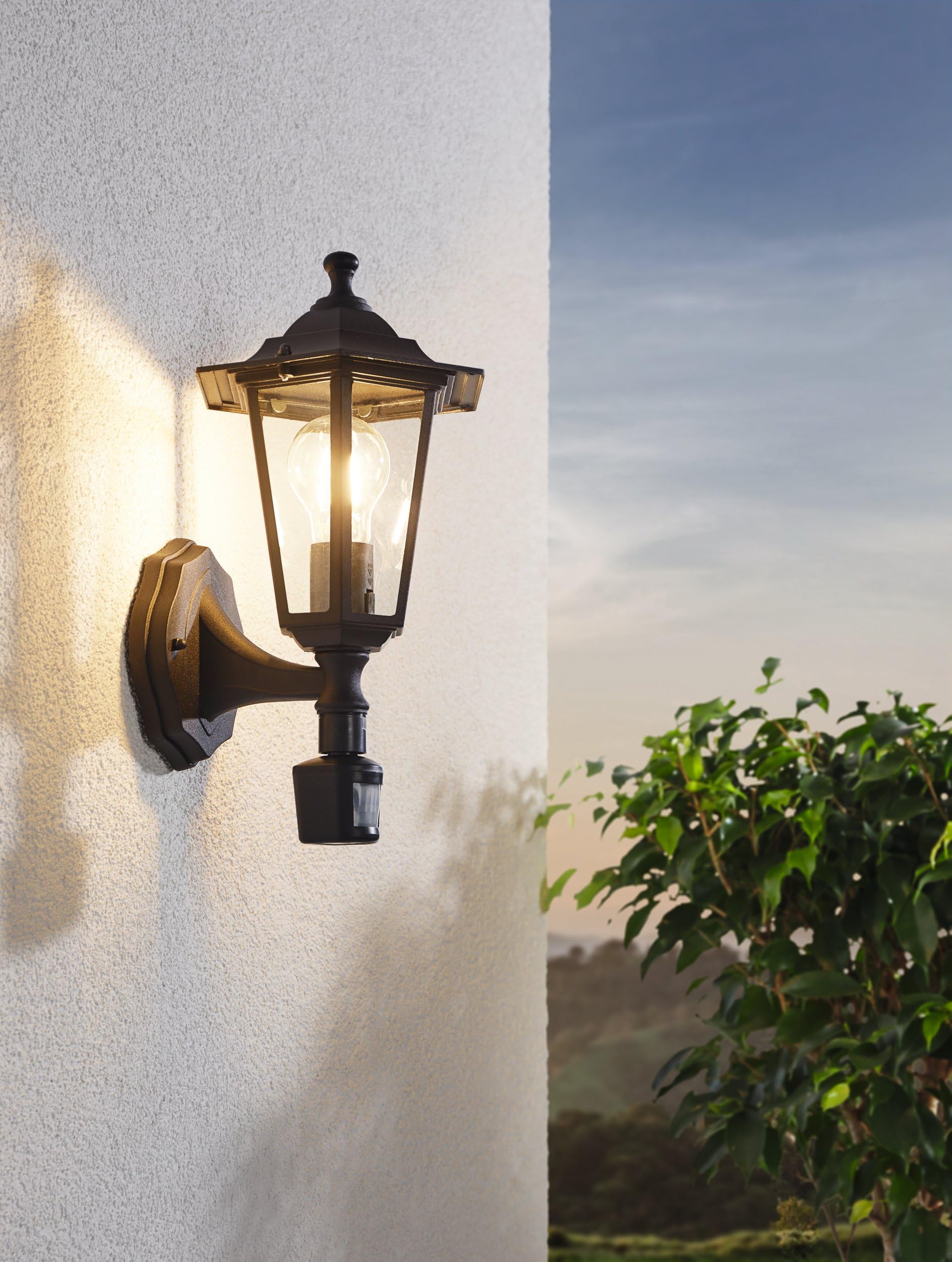Eglo Lámpara de pared de exterior Laterna 4, luz de exterior de 1 foco
