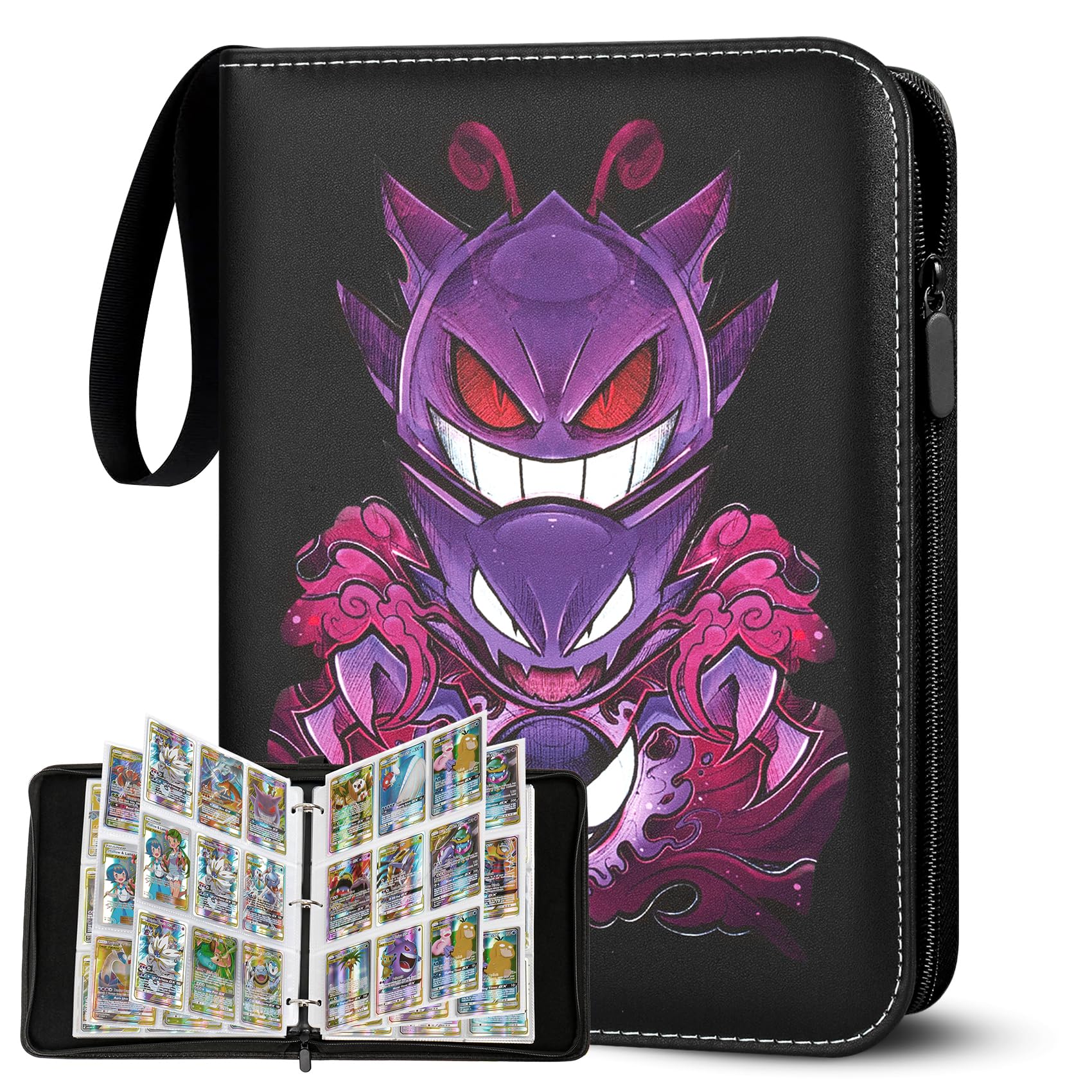 Sammelalbum für Pokemon Karten, 50 Seiten 900 Taschen Sammelkarten Album, Tragbar Wasserdicht PU Karten Halter Heft Ordner Buch, Sammelkartenalben für Sammler gg9