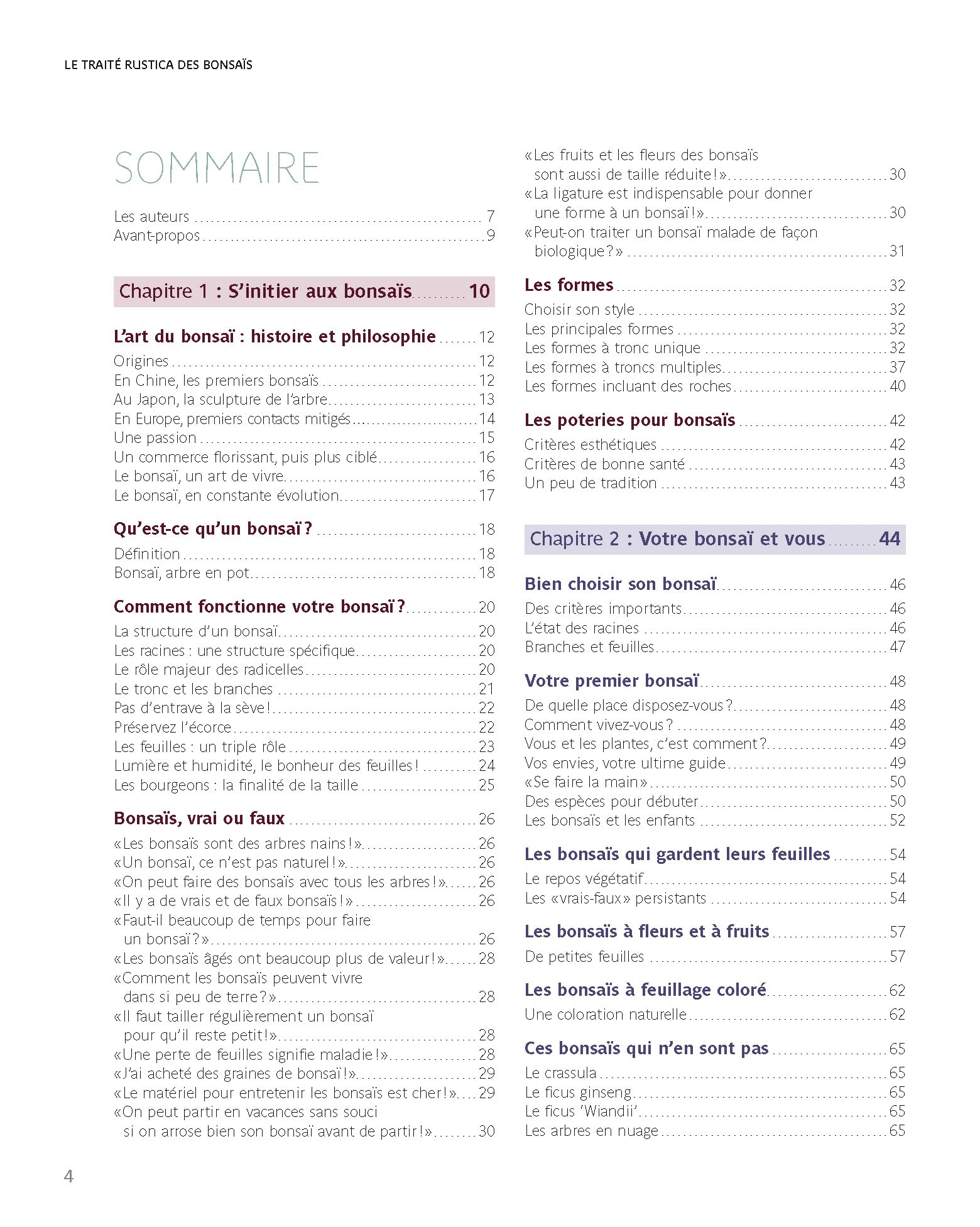 Le traité Rustica des bonsaïs