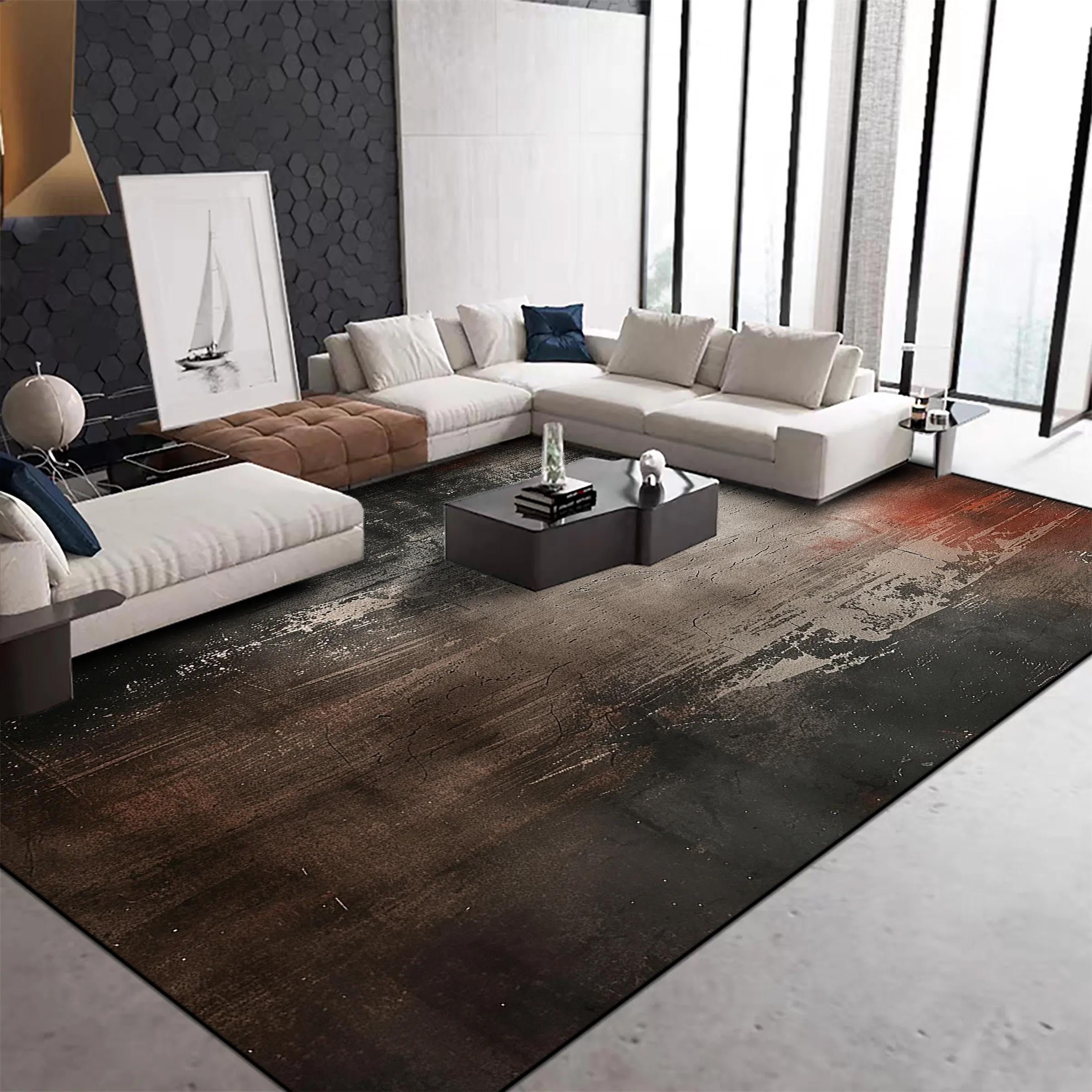 Tapis abstrait moderne salon flanelle douce tapis de chambre decoration interieur