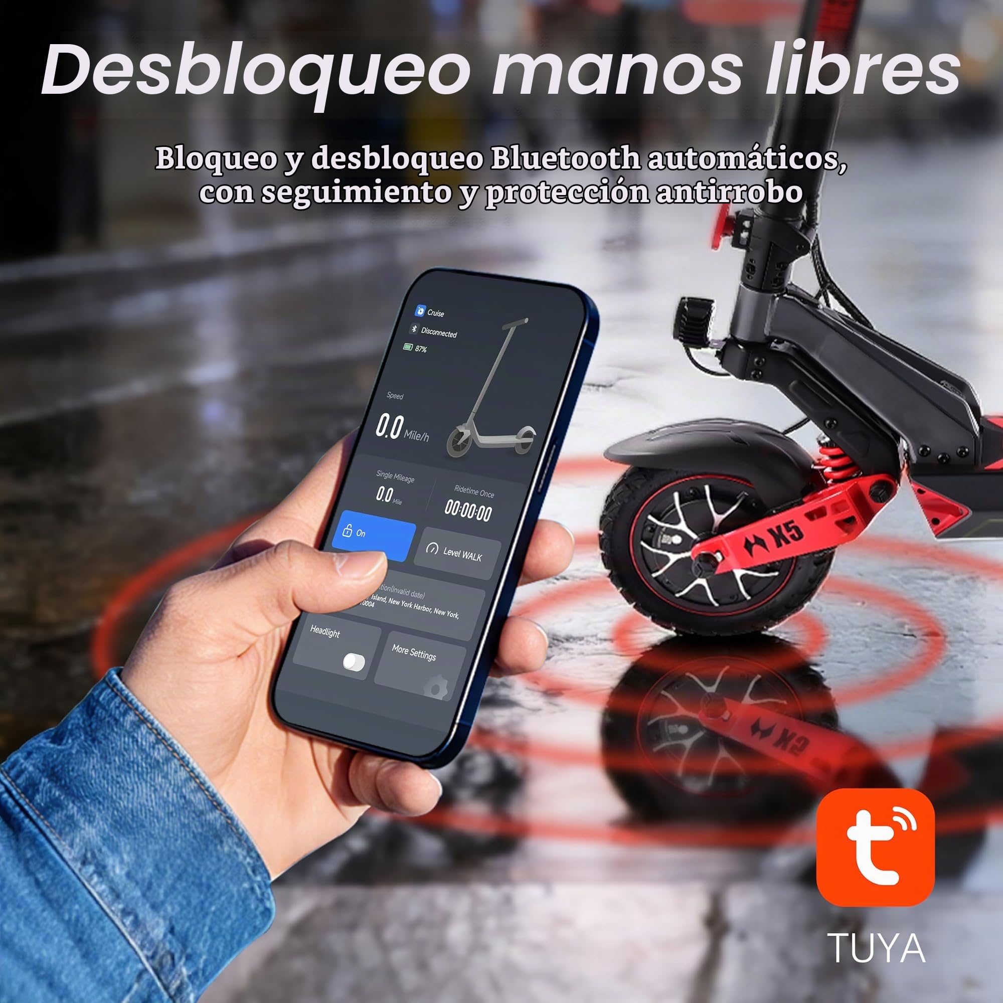 D3Patinete Eléctrico para Adultos,Neumáticos Confort de 10 Pulgadas, Sistema de Batería 48V para Gran Autonomía, Scooter Plegable Sport con Doble Suspensión y Chasis Robusto