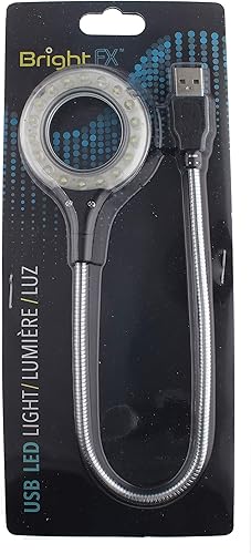 Miniatura 6 de The Beadsmith Bright FX - Luz LED USB, 18 luces LED para un brillo máximo, cable de metal flexible para múltiples posiciones, interruptor de