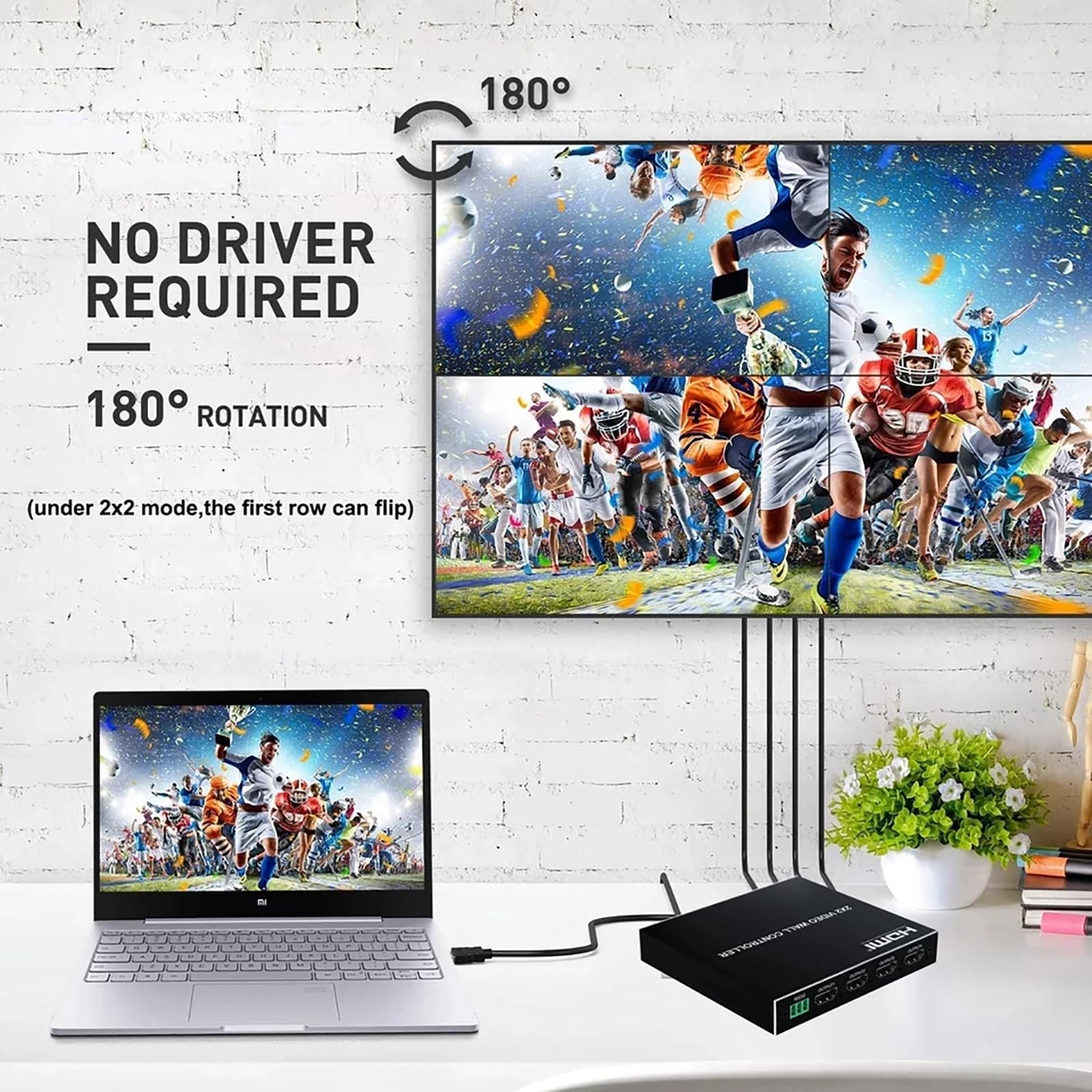 送料無料♥匿名配送✨Spolehli ビデオウォールコントローラー 4K60HZ VSP-VWCHD14BK 4画面 ビデオウォールコントローラー 4つのHDMI
