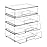 Vtopmart 12.1\'\'W Clear Stackable Storage Drawers,4 Pack Acrylic Plastic Organizers Bins for Makeup Palettes, Cosmetics, and Beauty Supplies,Ideal for Vanity, Bathroom,Cabinet,Desk Organization