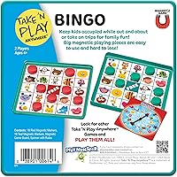 Vista 5 de PlayMonster Take N Play Anywhere Bingo - Piezas magnéticas en lata magnética para viajes para divertirse sobre la marcha, para mayores de 4 años