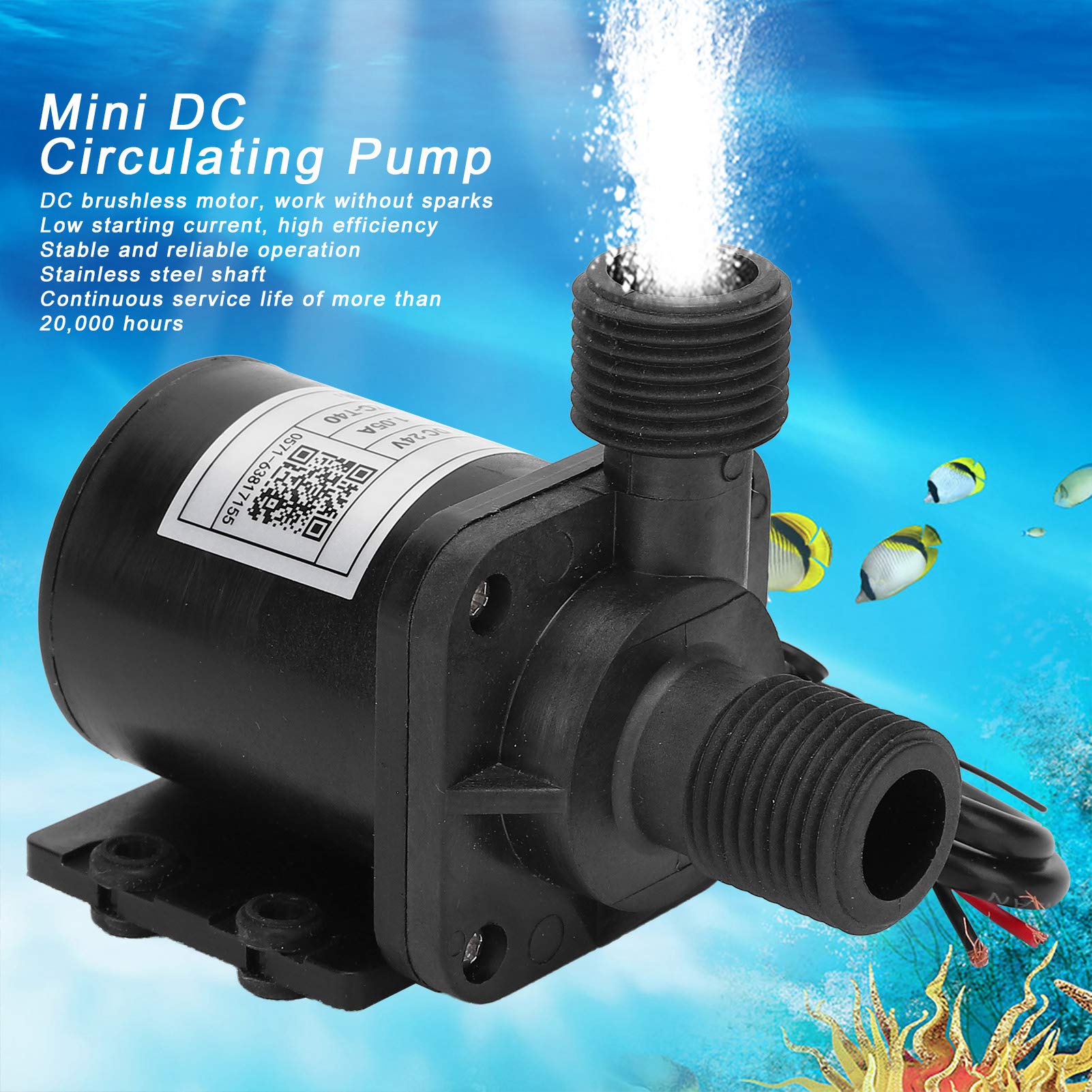 24 V mała pompa wodna, mini pompa cyrkulacyjna DC bezszczotkowy IP68 1320L/H Wodne narzędzia hydrauliczne
