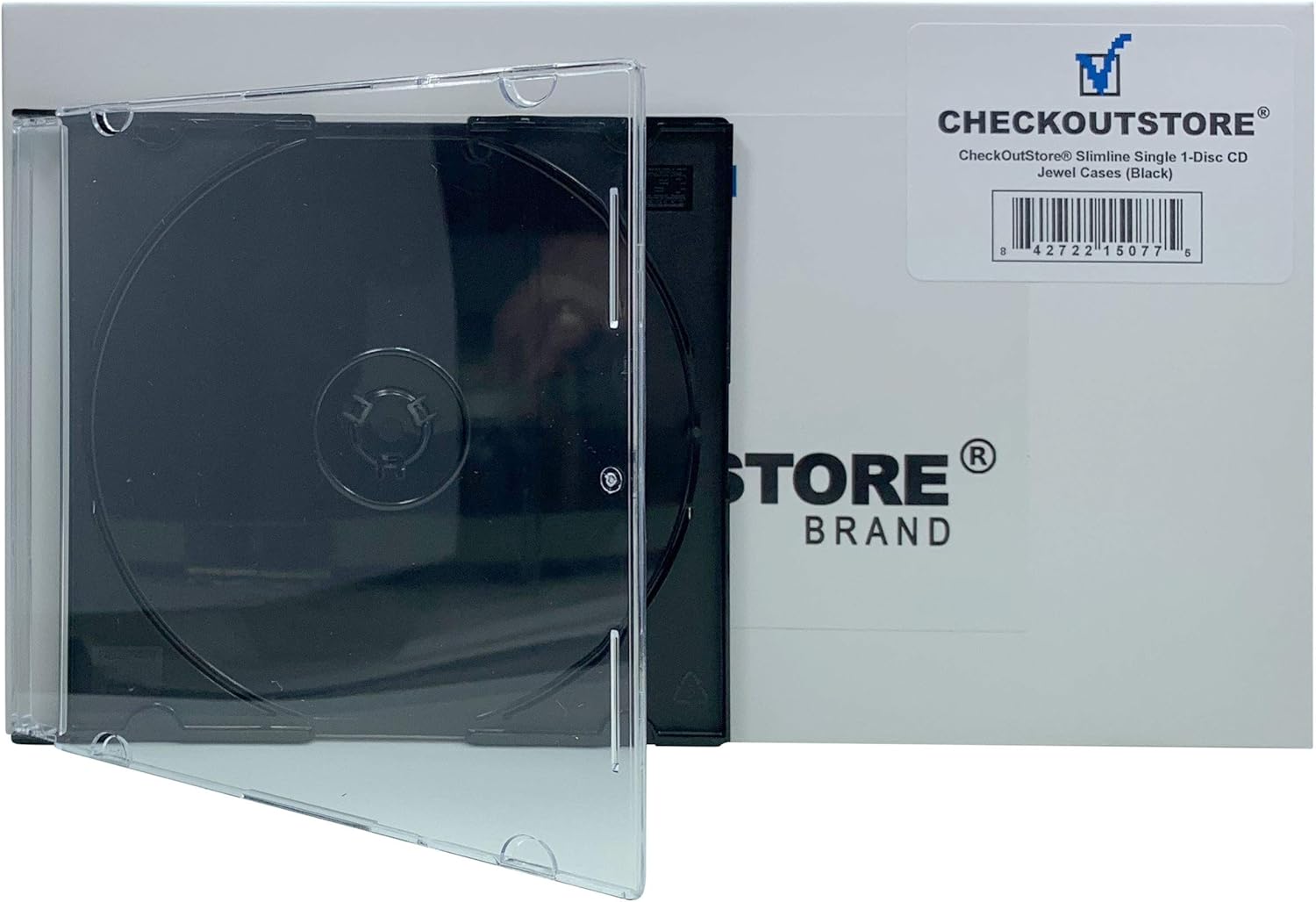 CheckOutStore (400) Slimline Single 1-Disc CD Jewel Cases (Assorted Color)