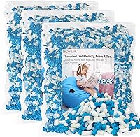 Vista 1 de Relleno de espuma viscoelástica con gel triturado de 15 LBS, cómodo y suave relleno para silla de puf, relleno de espuma viscoelástica para almohada