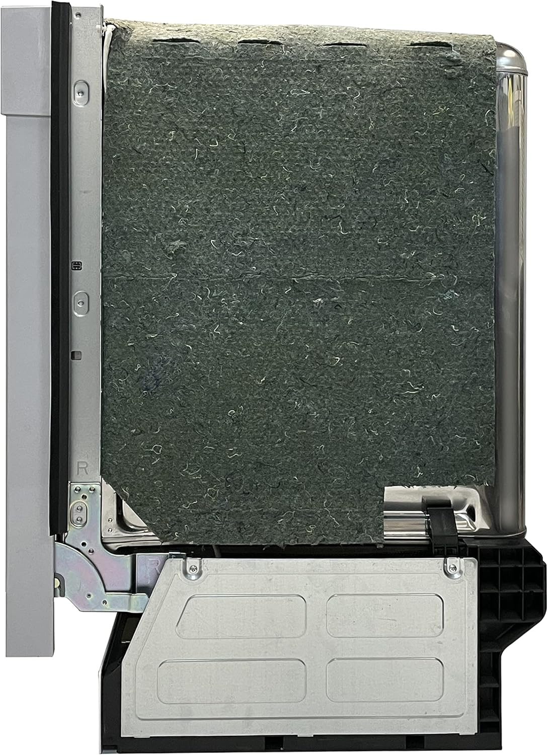 Side view of the SPT SD-9254SS Dishwasher showing insulation
