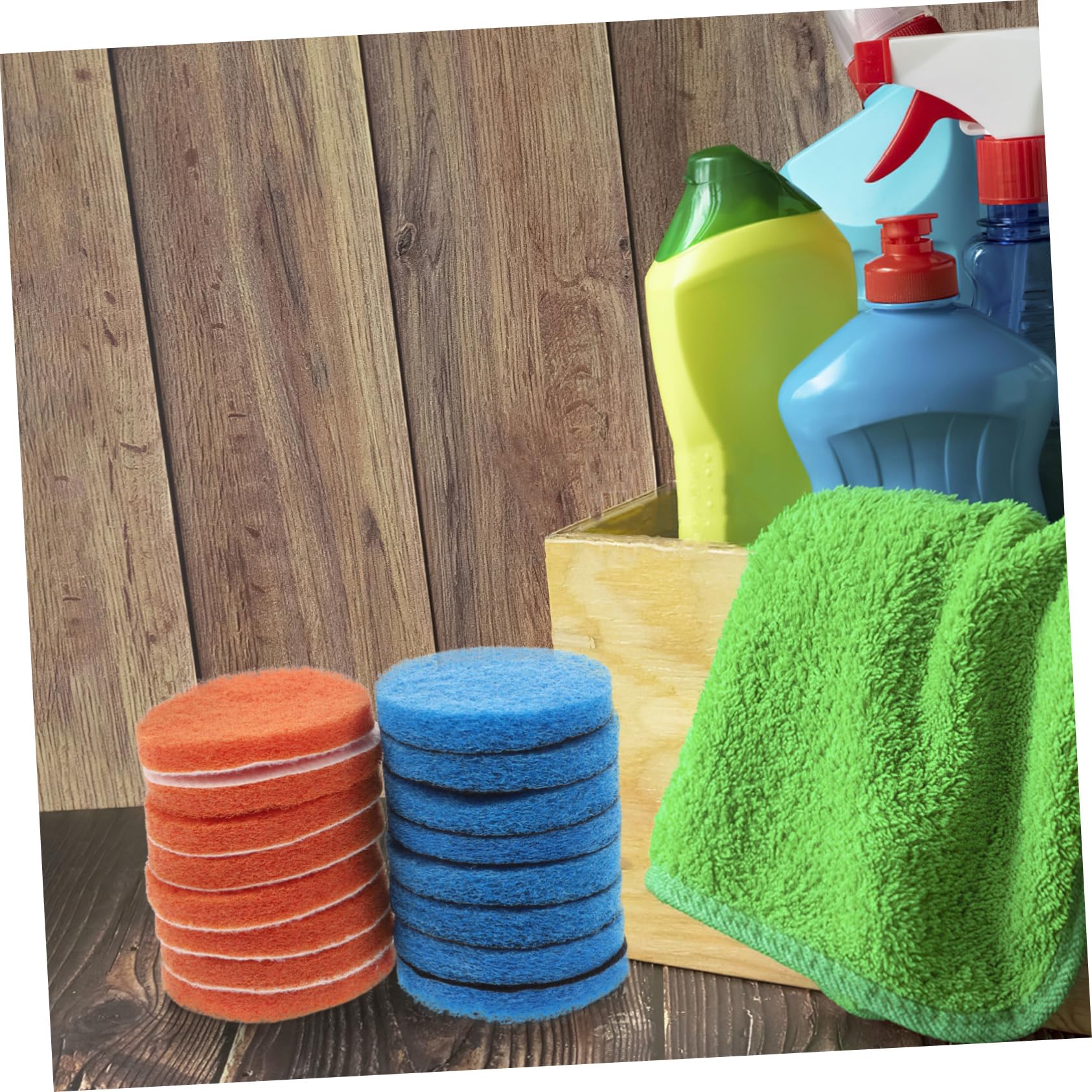 Produktbild von 12 Nylon-Scheuerschwämme 15x10 Cm – Kratzfrei, Flexibel, Fettabweisend, Für Töpfe & Grills