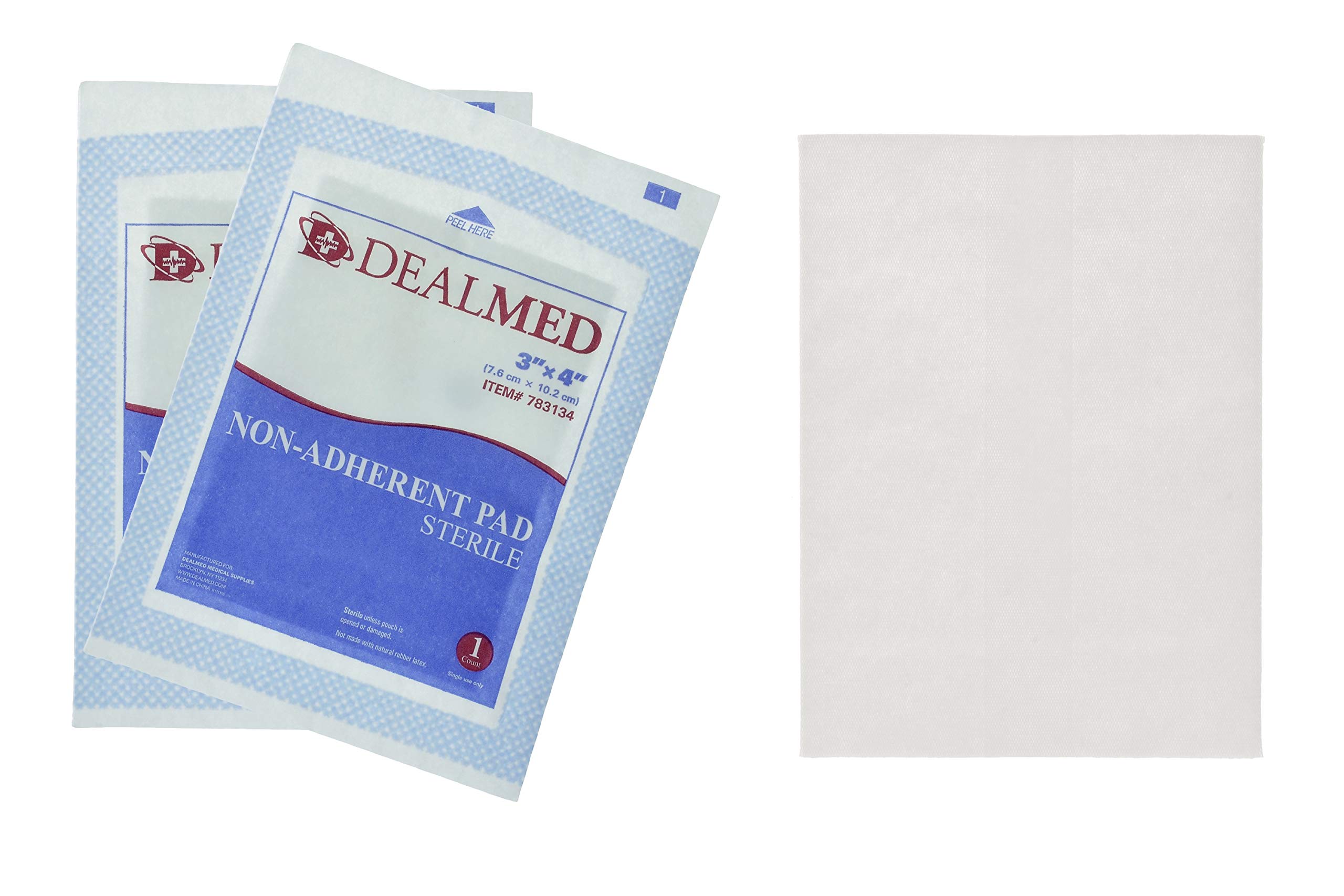 Dealmed Sterile NonAdherent 3" x 4" Gauze Pads 100 Count (1 Pack