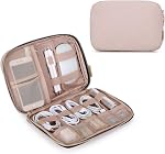 Bagsmart Electronic Organizer, Large Double Layer Cable Bag, Travel Organizer Bag, Electronics Accessories Storage Cases for iPad,Cables, Chargers, Hard Drive, Game Cards