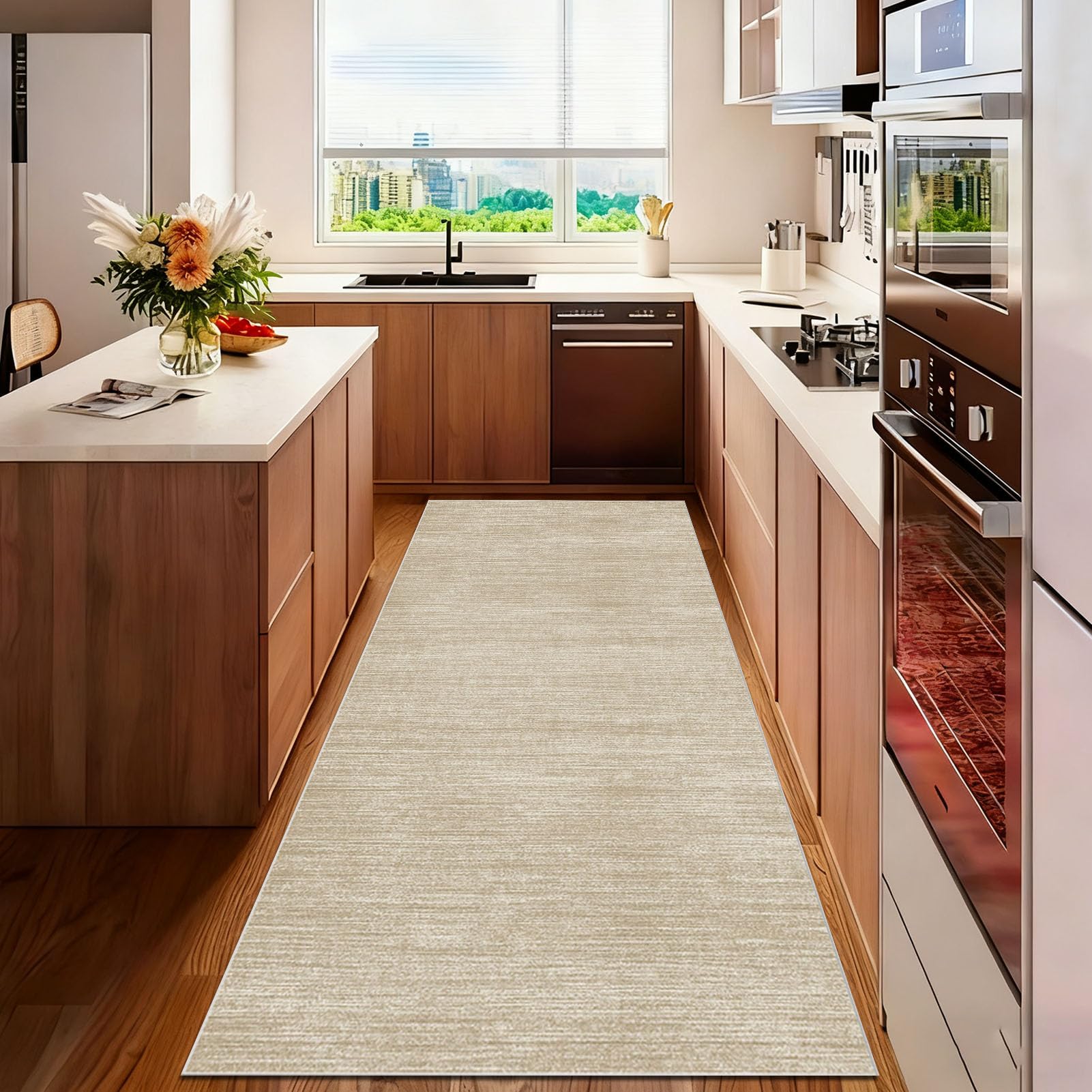 Hallway Runner Rug Long Hall Runner Kitchen Rug Non Slip Washable Corridor Rugs Absorbent Floor Mat 40 x 250 cm Heavy Duty Narrow Carpet Runner for Kitchen Hallways Entryway Laundry Room