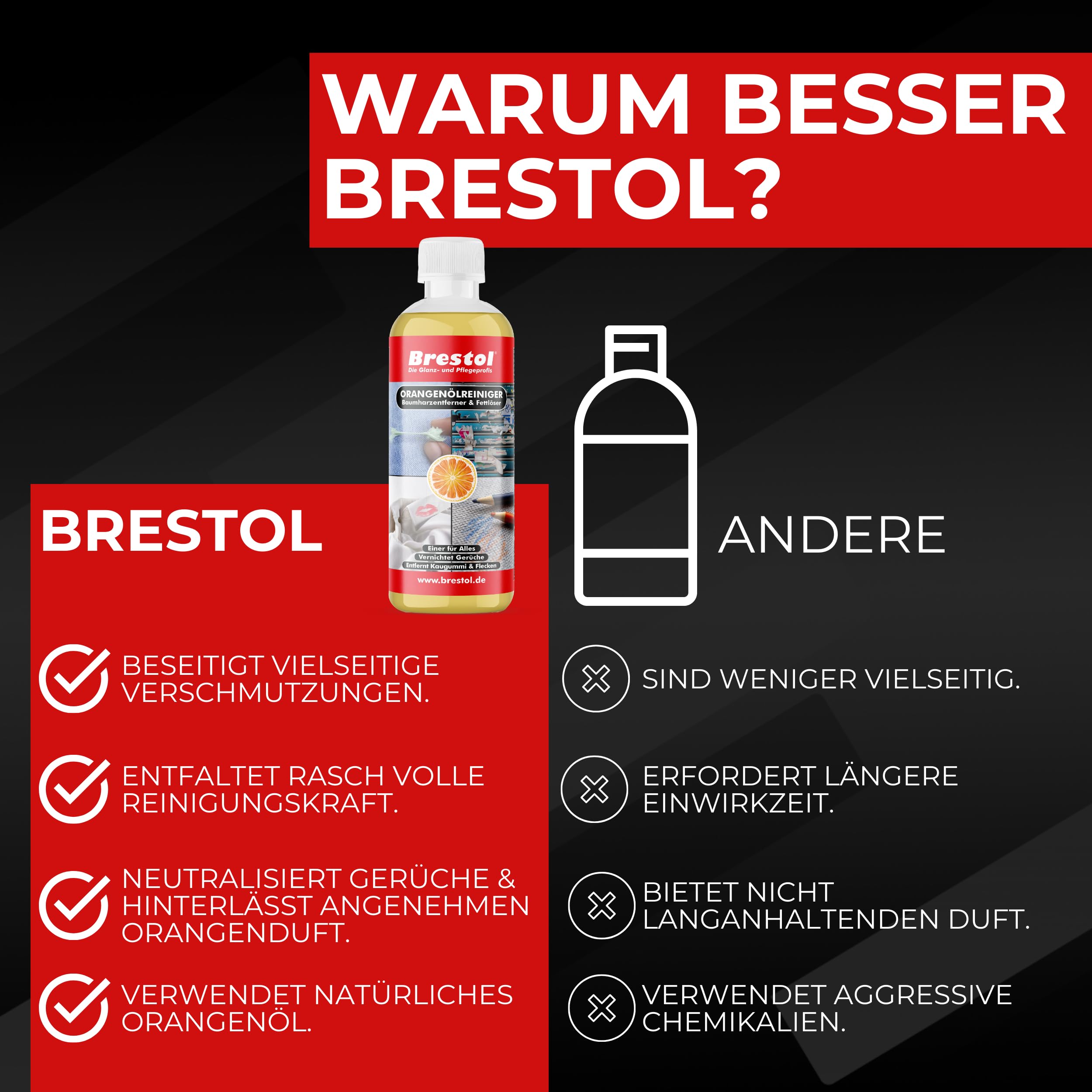 Brestol® Detergente universale per arancia, 4 confezioni da 300 ml, detergente universale per grasso, gomma da masticare, rimozione di resine, neutralizzatore di odori, detergente per olio d'arancio