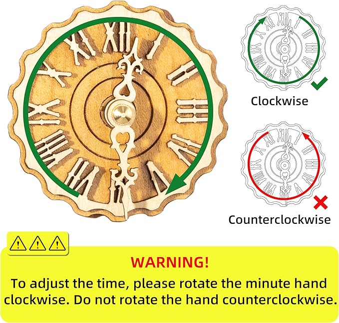 Reloj de Pared Cucú Madera Estilo Selva Negra Cuarzo miniatura 4