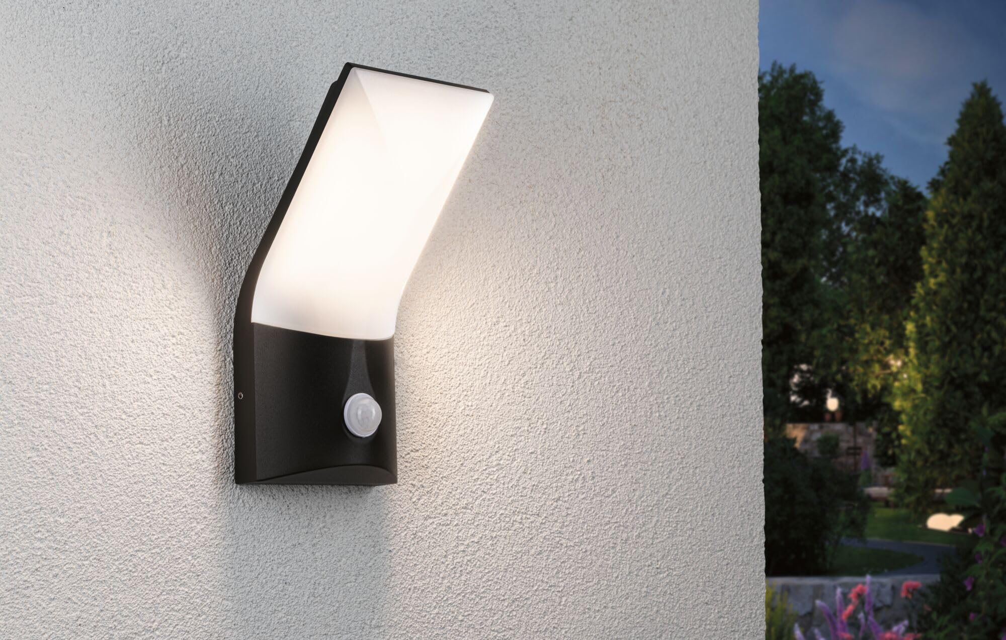 Paulmann 94402 Aplique LED de exterior Adya IP44 120x128mm 3000K 10W 1200lm 230V aluminio antracita iluminación exterior aluminio