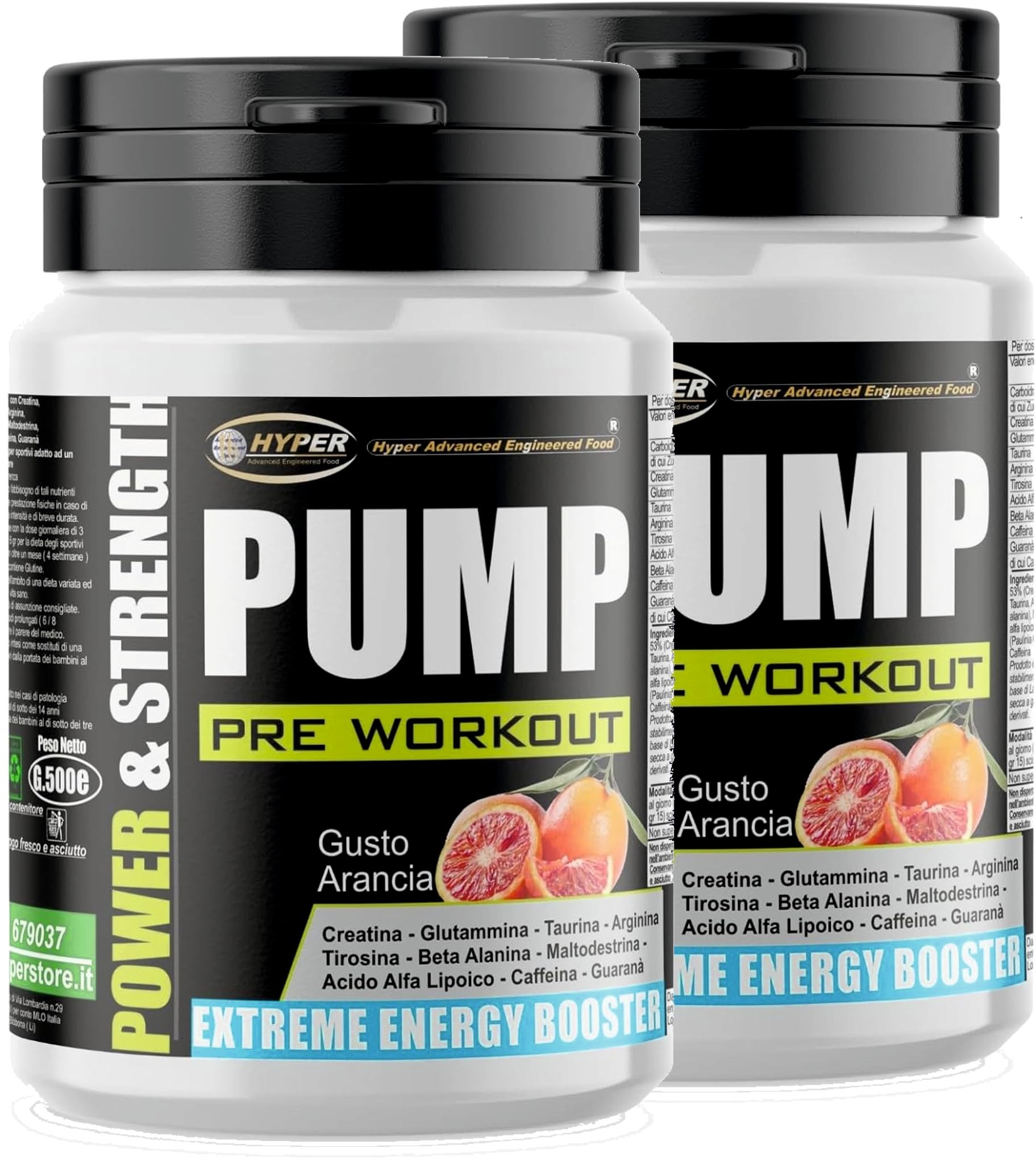 Hyper Pre Workout Power & Strength Pump Integratore Energetico - 500g | Acquisti Online su