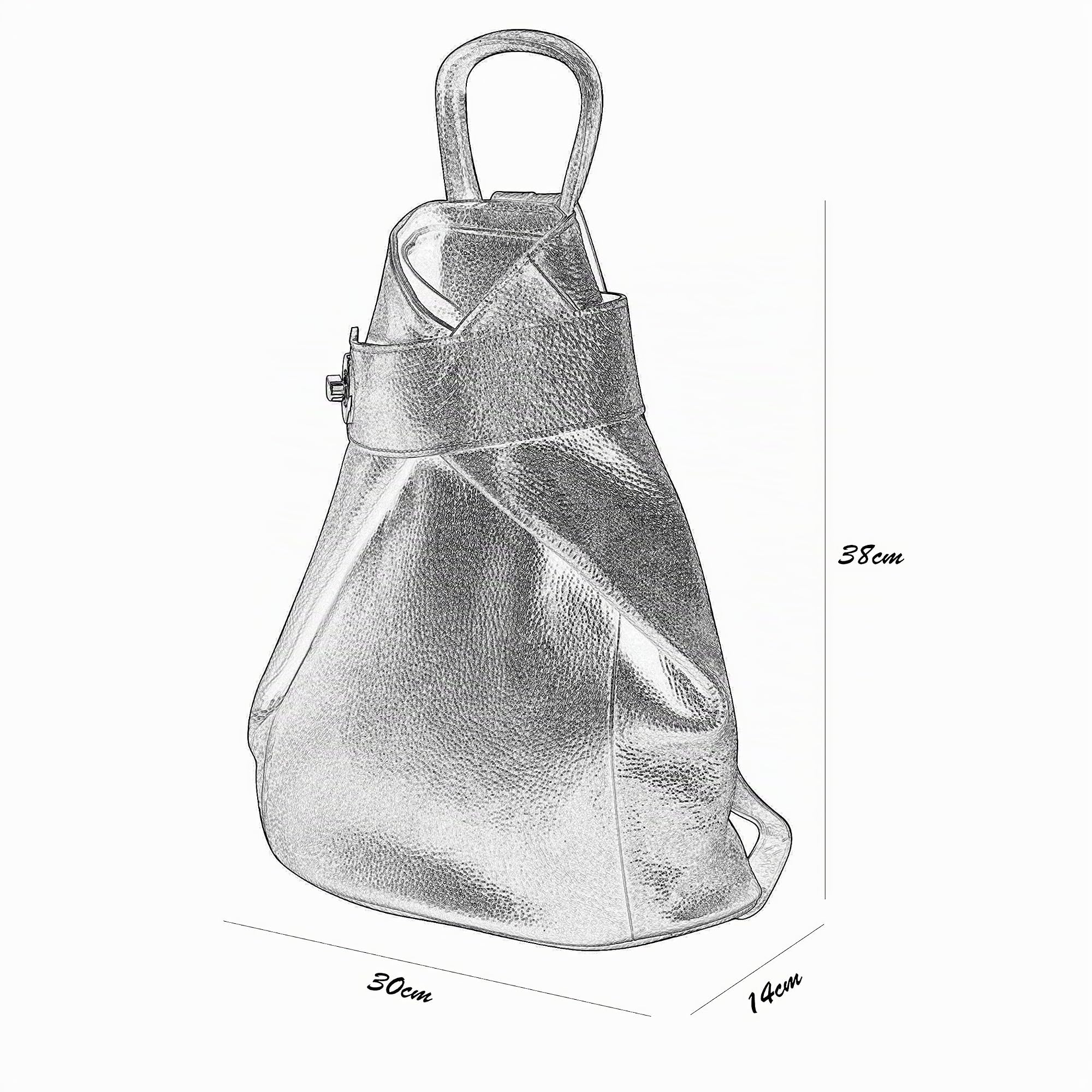 SH Leder - Sac à dos de ville en cuir véritable - Pour femme - En cuir de vachette - 29 x 34 cm - Pamela G2517