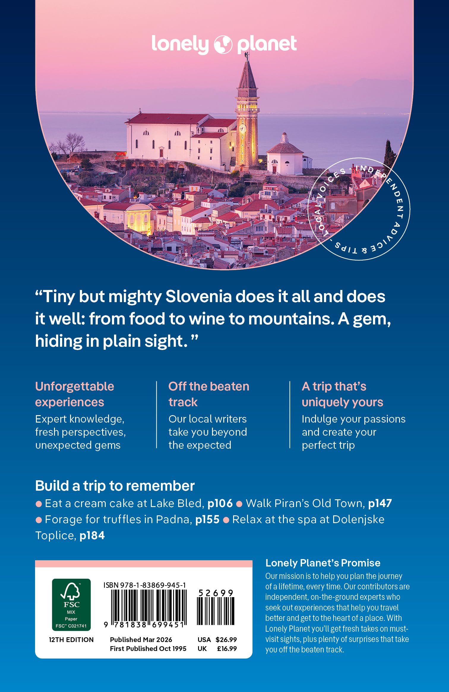 Slovenia 12ed -anglais-: Plan the Trip of a Lifetime | Detailed Itineraries & Maps | Insider Tips | Covers Ljubljana, Lake Bled, Julian Alps and more